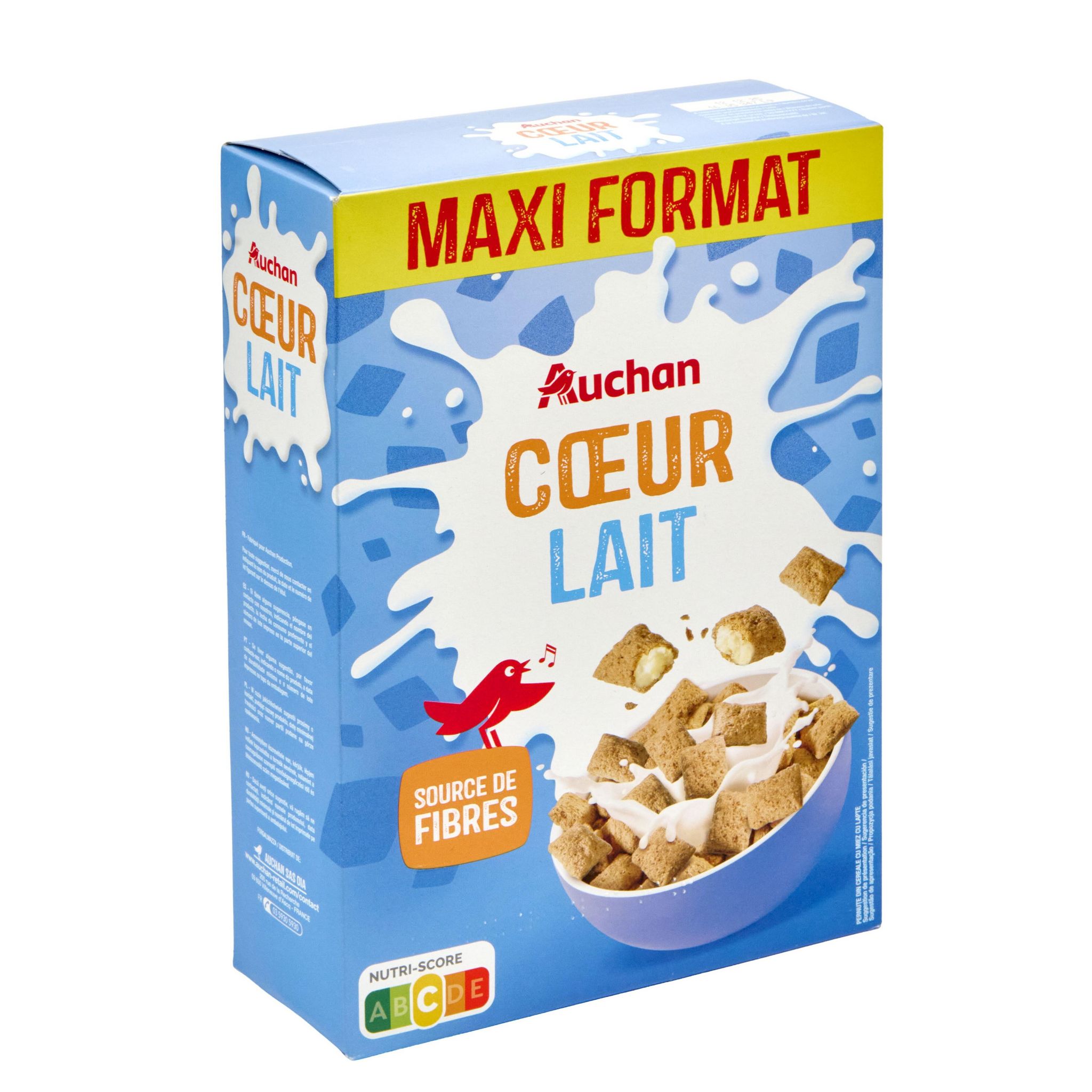 Voir la diapositive 2 : AUCHAN Céréales coeur de lait 650g