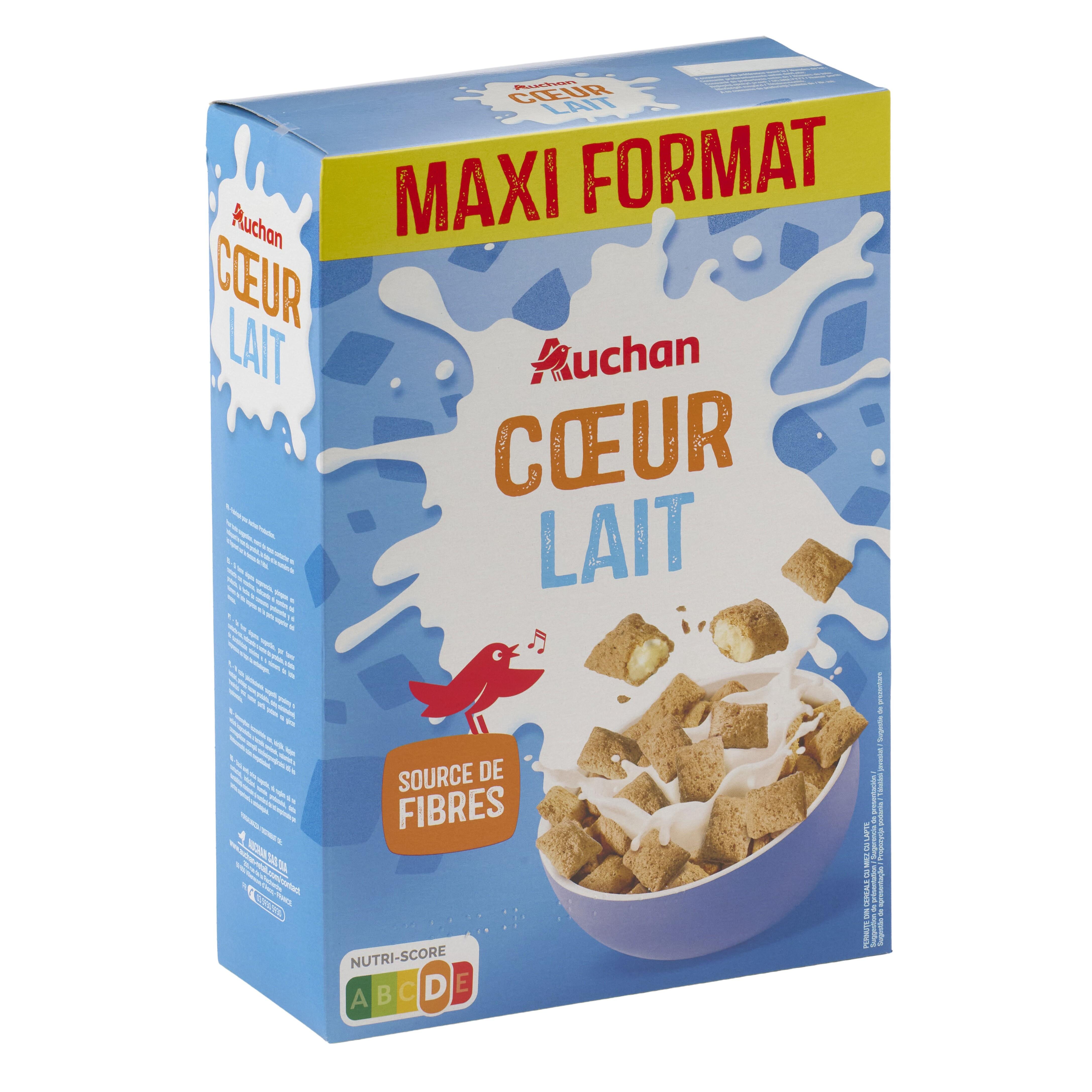 Voir la diapositive 3 : AUCHAN Céréales coeur de lait 650g