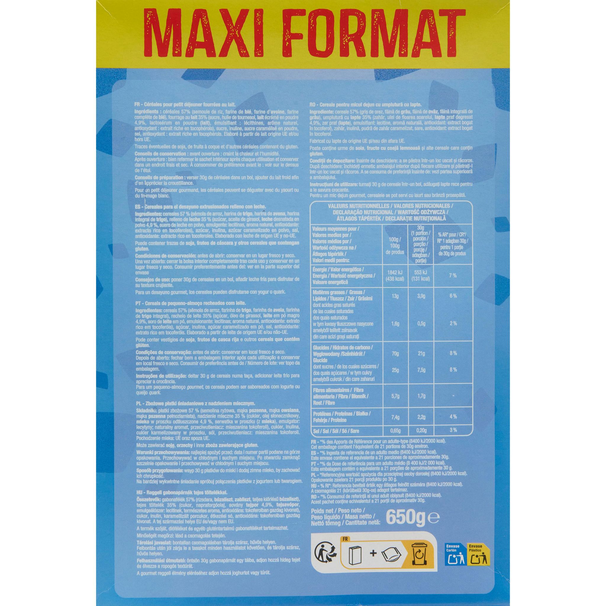 Voir la diapositive 3 : AUCHAN Céréales coeur de lait 650g