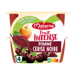 MATERNE Spécialité pomme et cerise noire sans sucres ajoutés 4x100g