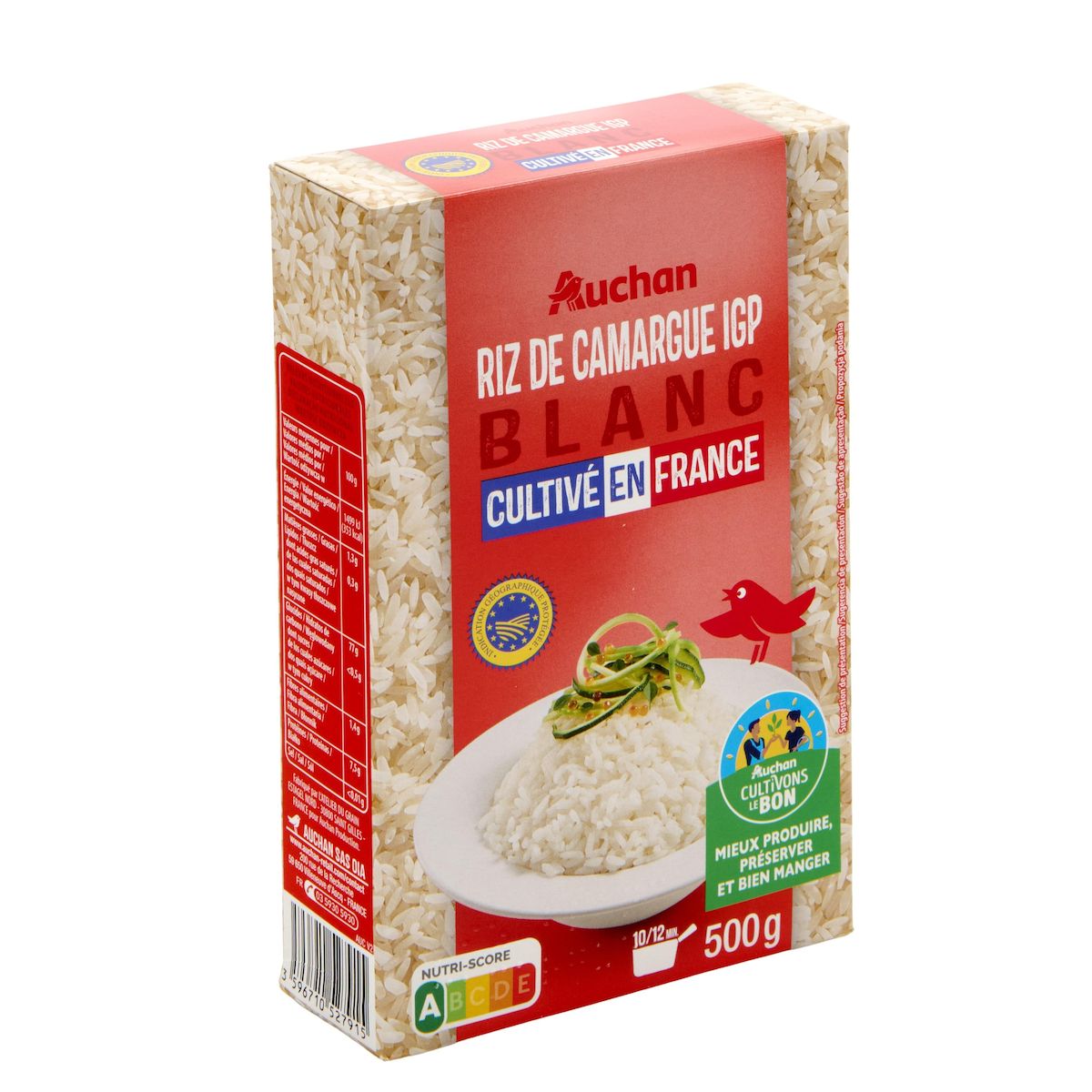 AUCHAN CULTIVONS LE BON Riz blanc de Camargue IGP cultivé en France 500g