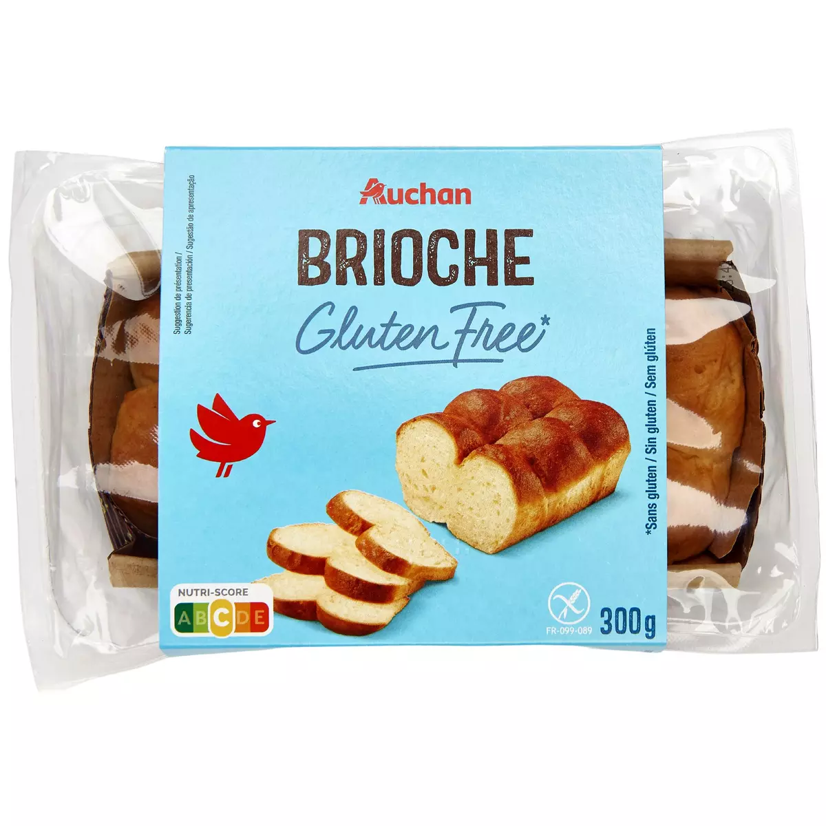 AUCHAN Brioche sans gluten 300g