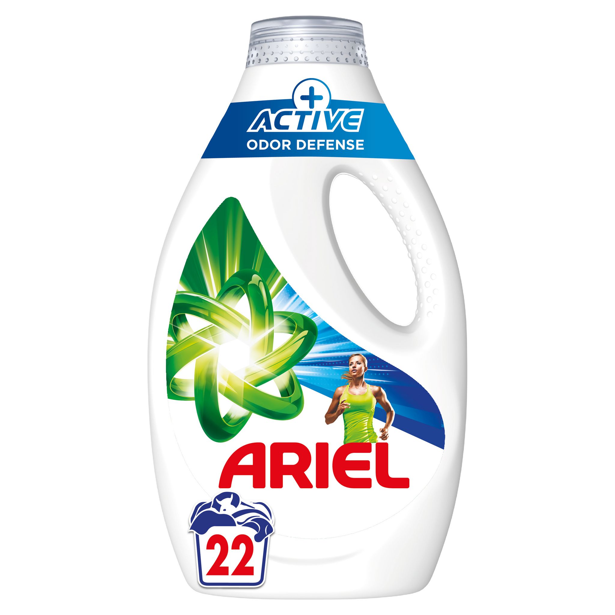 ARIEL Lessive liquide Active odor defense 22 lavages 0,99l