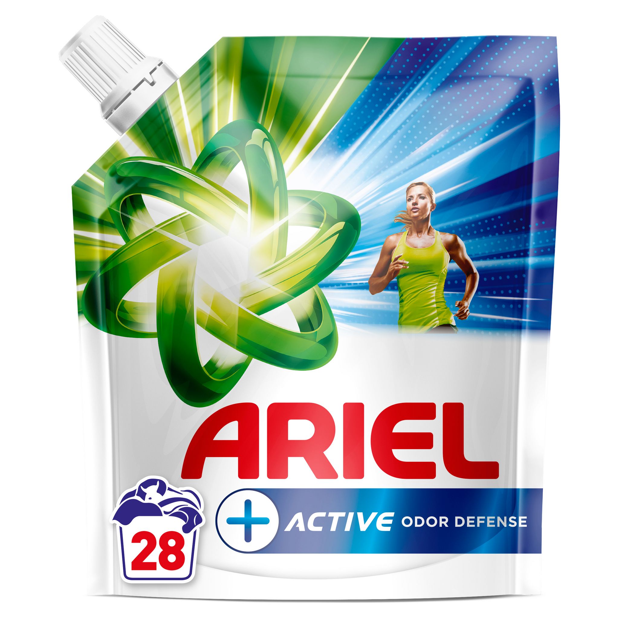 ARIEL Recharge Lessive liquide Active odor defense 28 lavages 1,26l