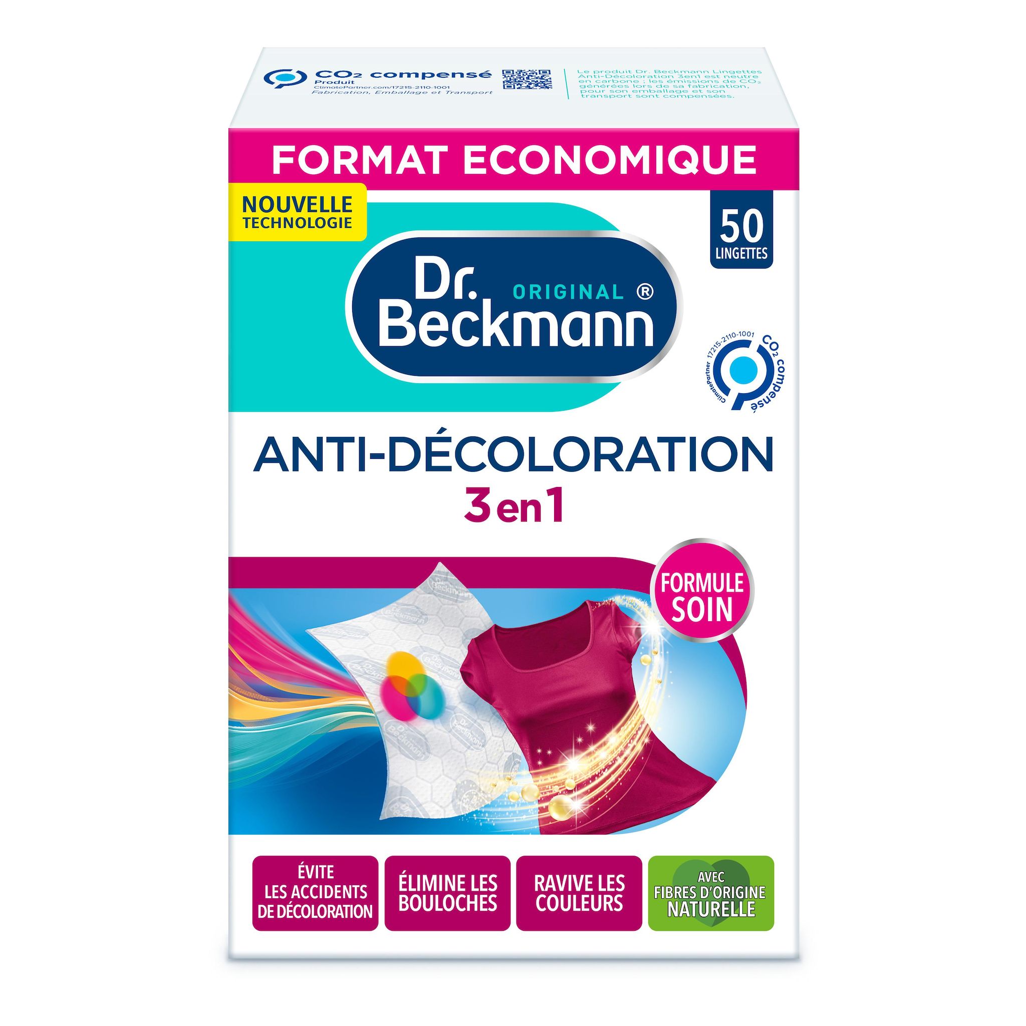 DR BECKMANN Lingettes anti décoloration 3 en 1 50 lingettes