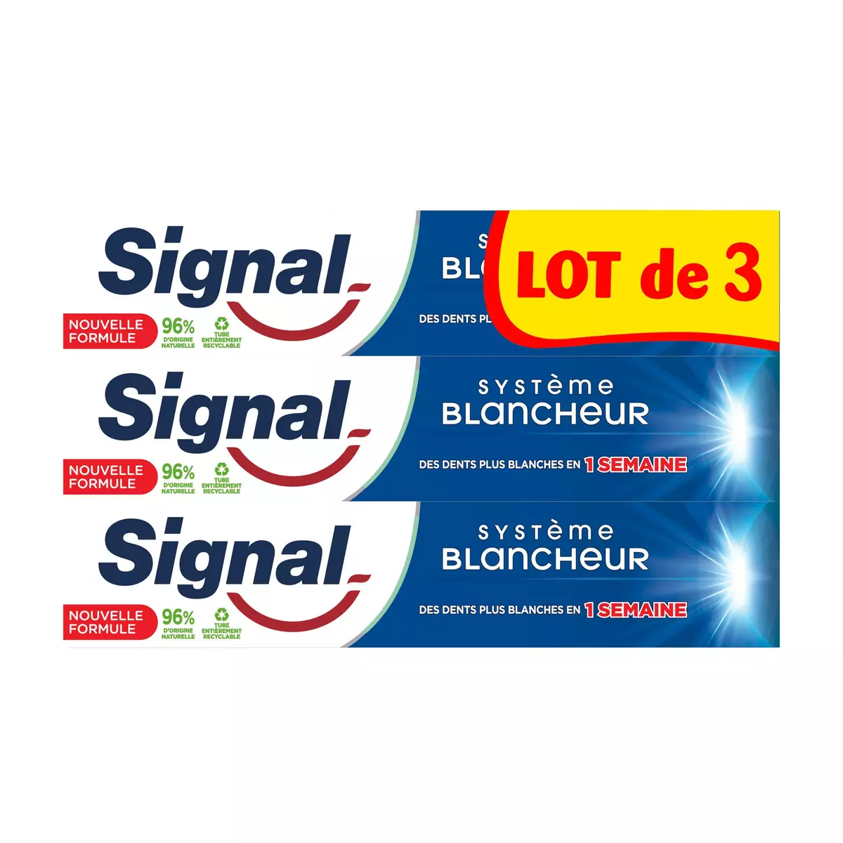 SIGNAL Système blancheur dentifrice 3x75ml