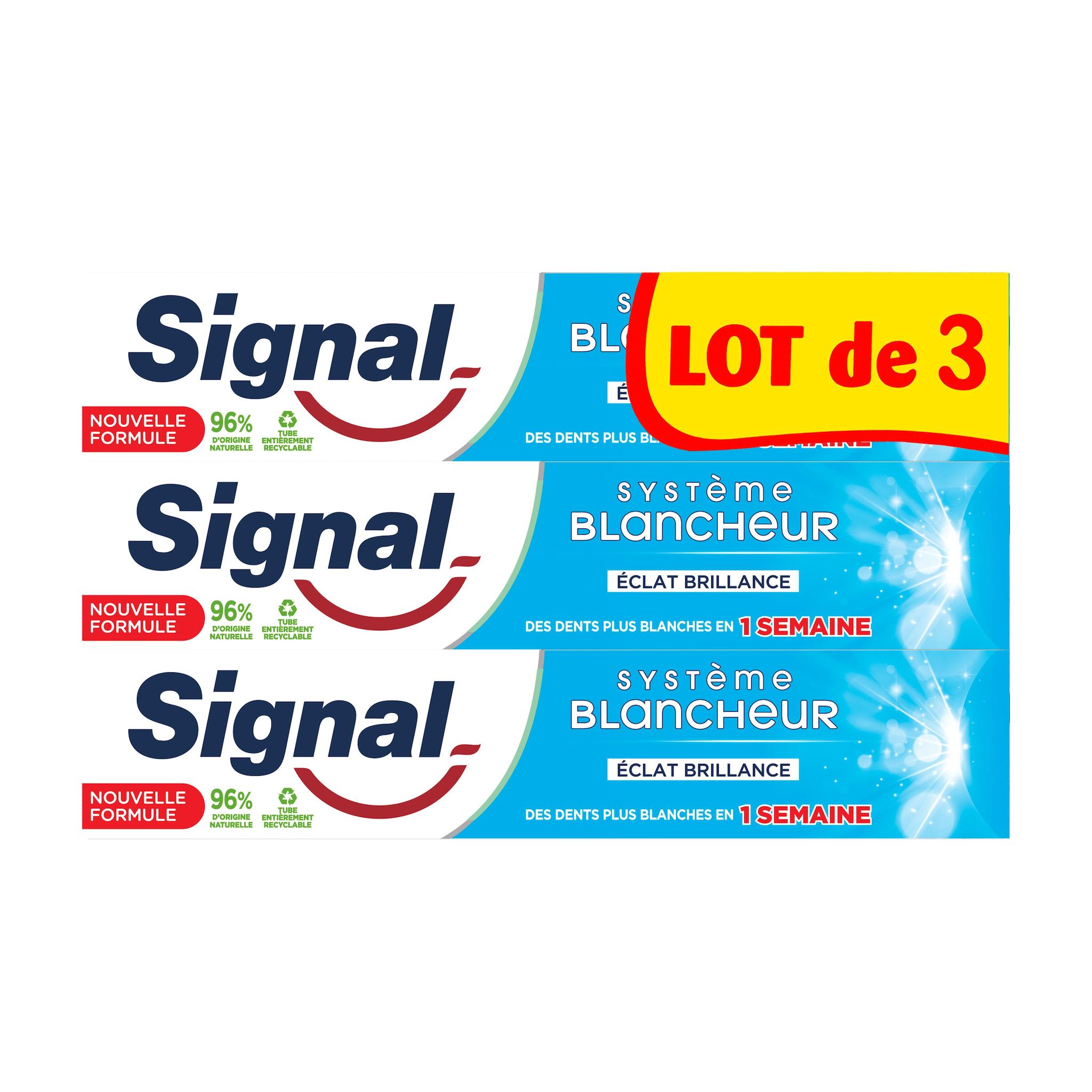 SIGNAL Dentifrice système blancheur 3x75ml