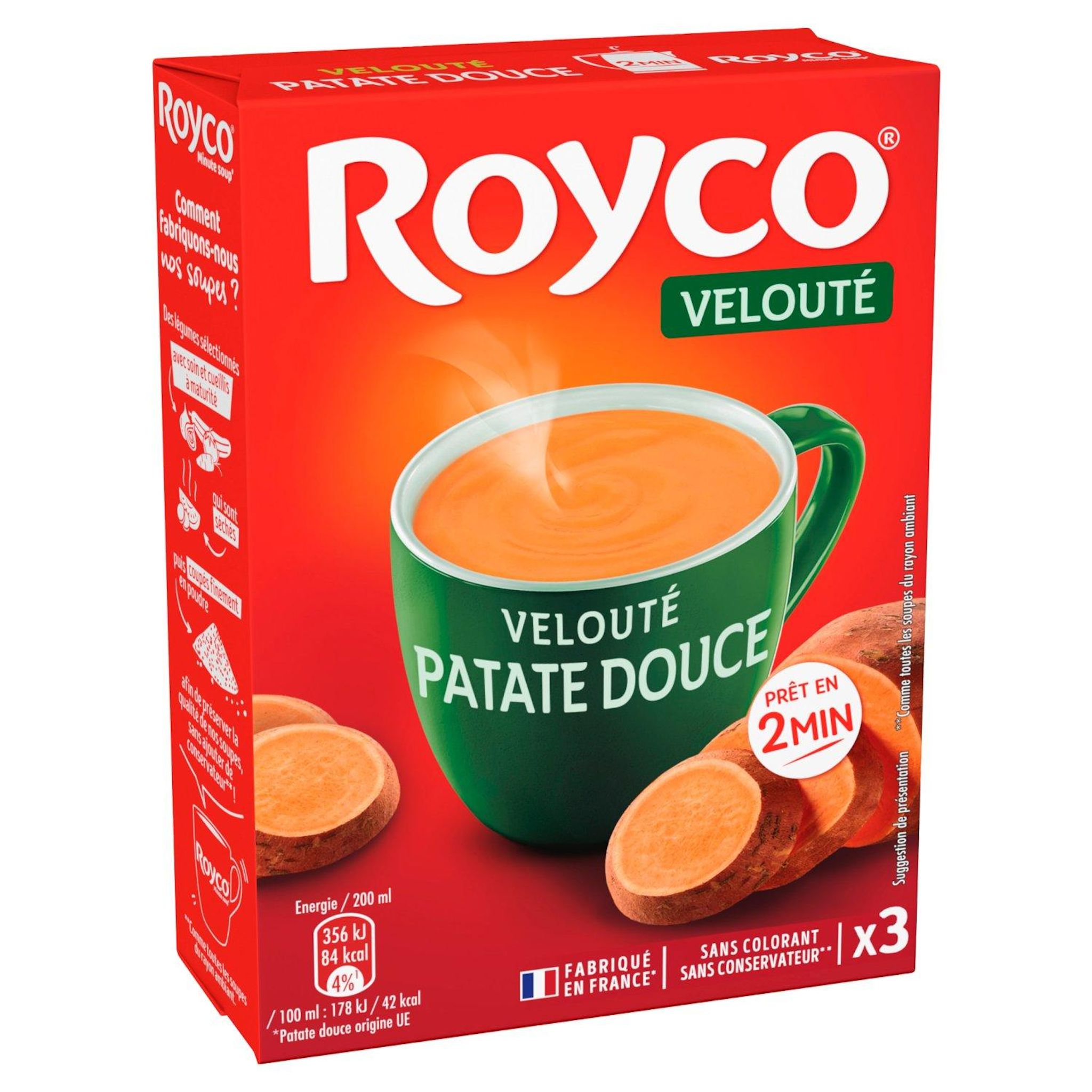ROYCO Soupe instantanée velouté de patate douce 3 sachets 3x20cl