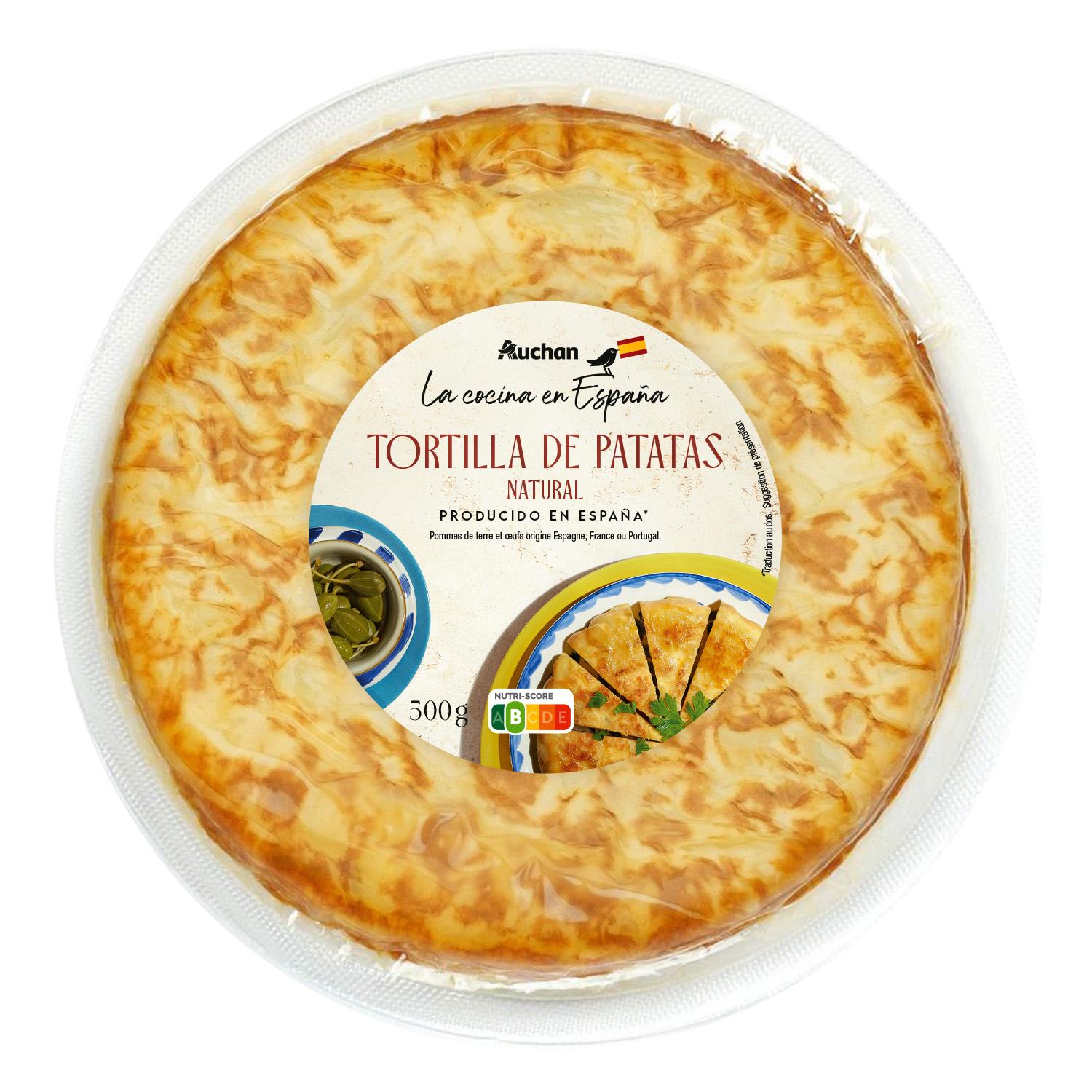 Voir la diapositive 2 : AUCHAN LA COCINA EN ESPANA Tortilla de patatas 500g