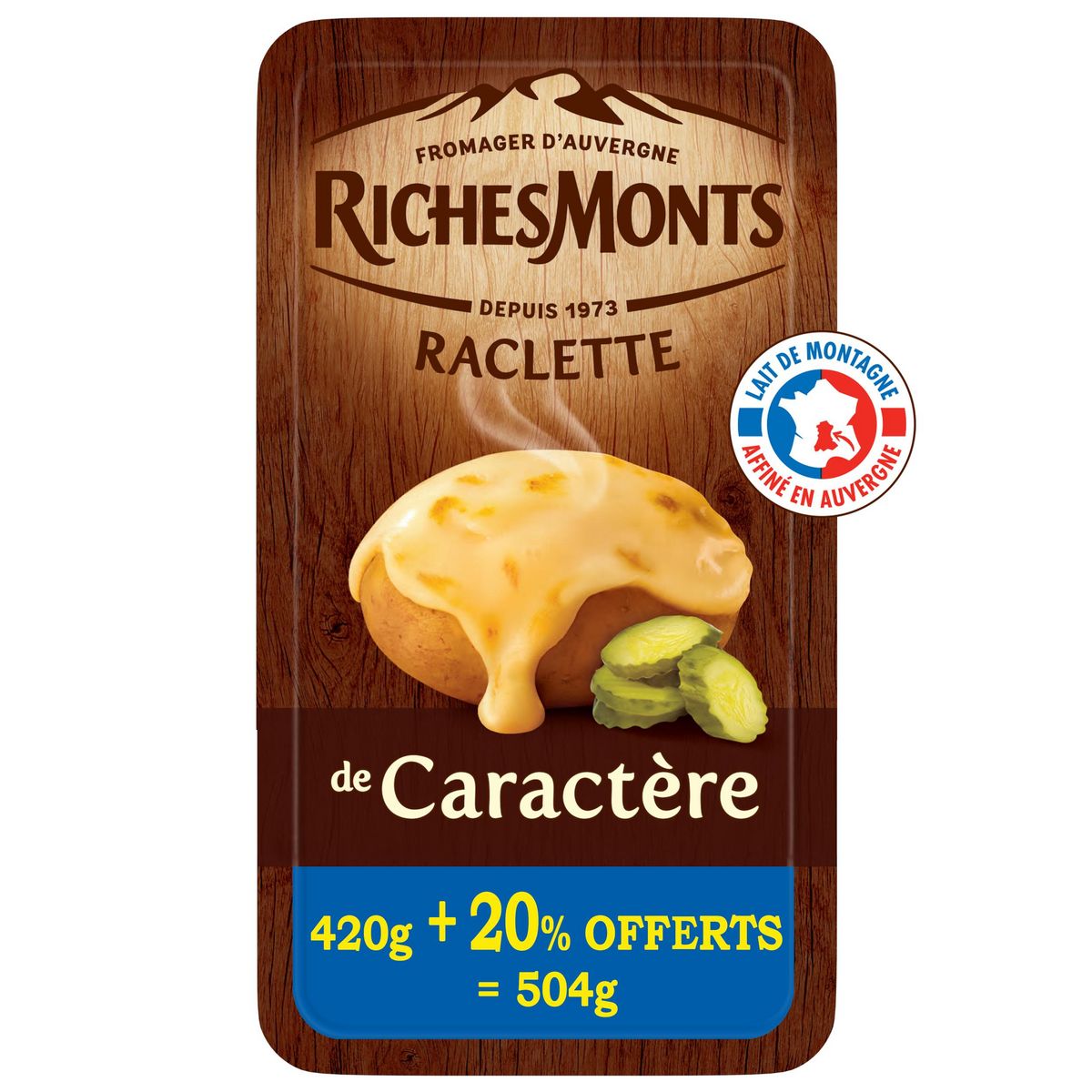 RICHESMONTS Fromage à raclette 16 tranches 420g +84g offerts