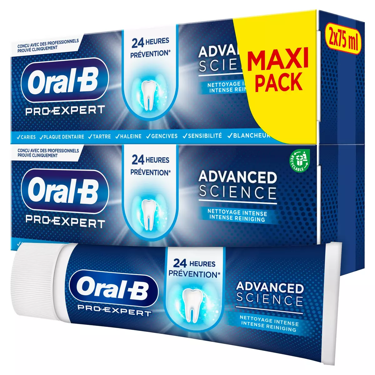 ORAL-B Pro-expert dentifrice 2x75ml