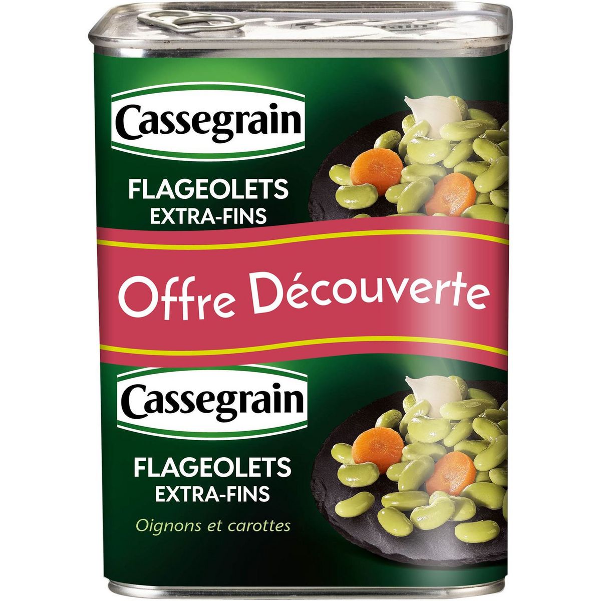 CASSEGRAIN Flageolets extra fins oignons et carottes 2x465g