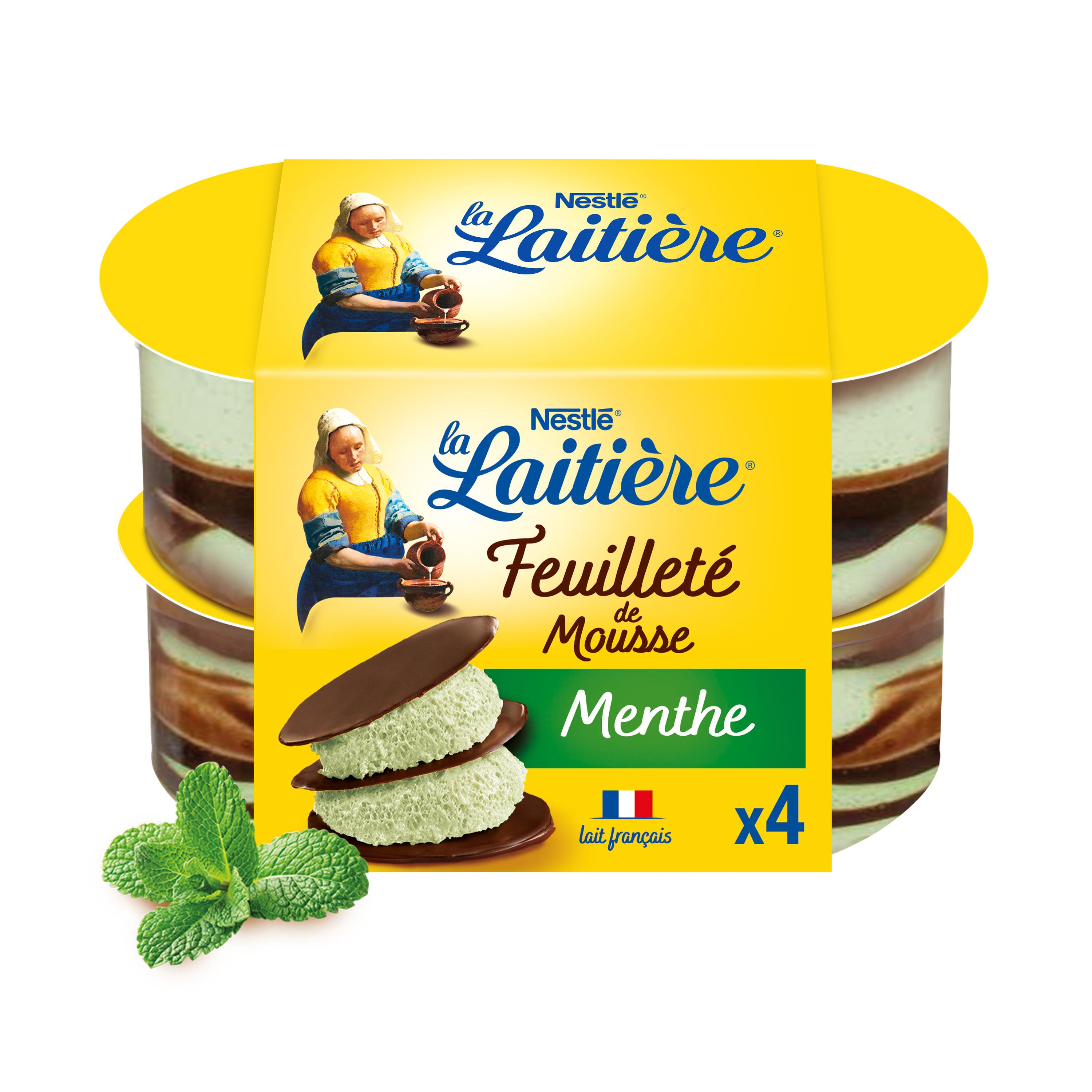 Voir la diapositive 2 : LA LAITIERE Feuilleté de mousse à la menthe 4x57g