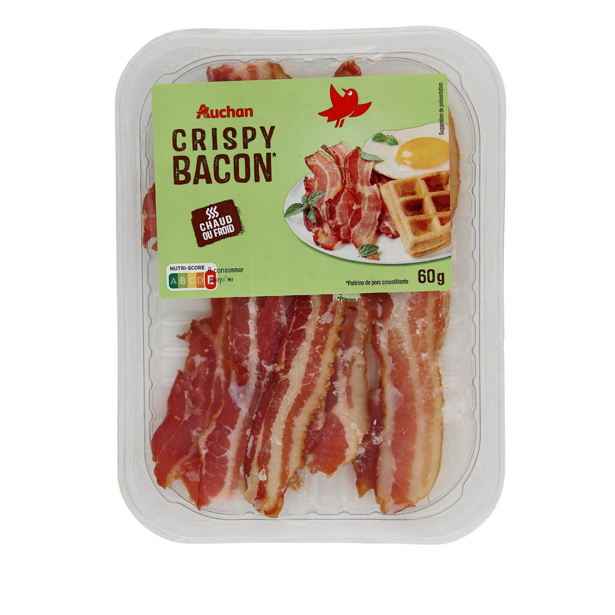AUCHAN Bacon croustillant 60g