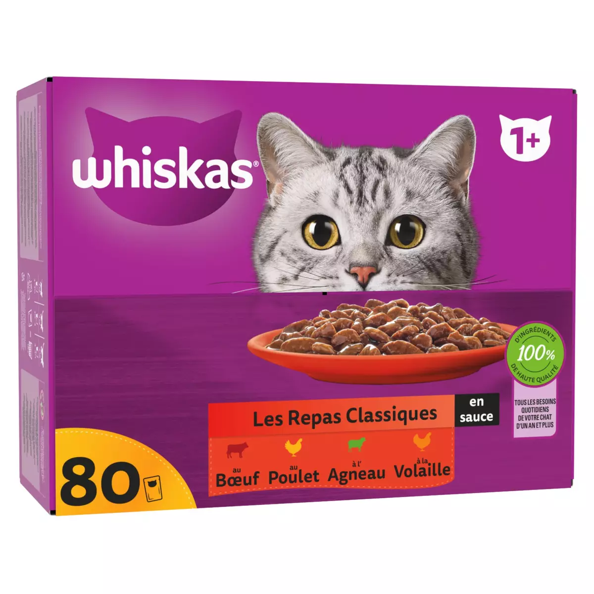 Acheter Whiskas Pâtée pour chat adulte, les Poissons en gelée, 24x85g