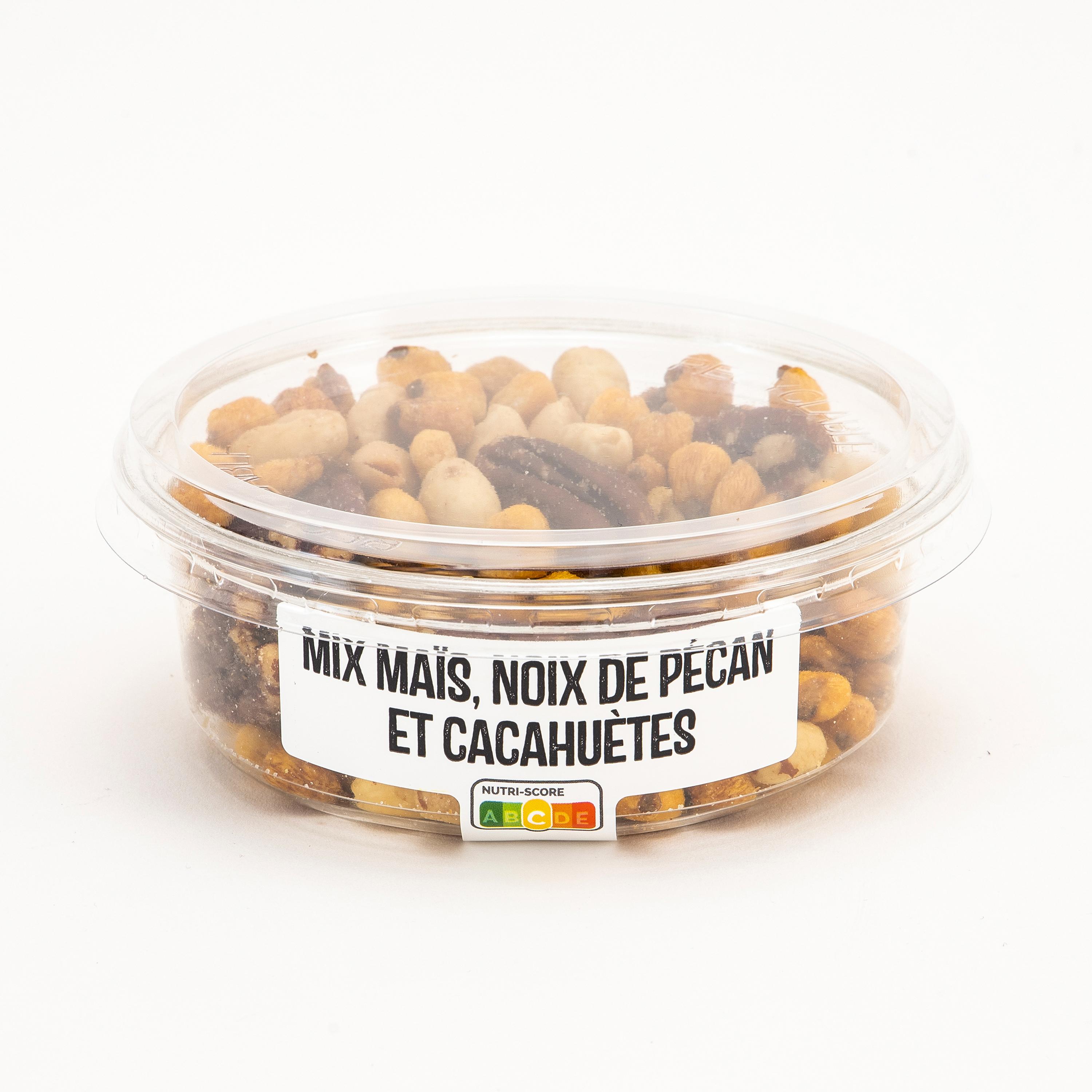 AUCHAN Mix maïs, noix de pécan et cacahuètes 100g
