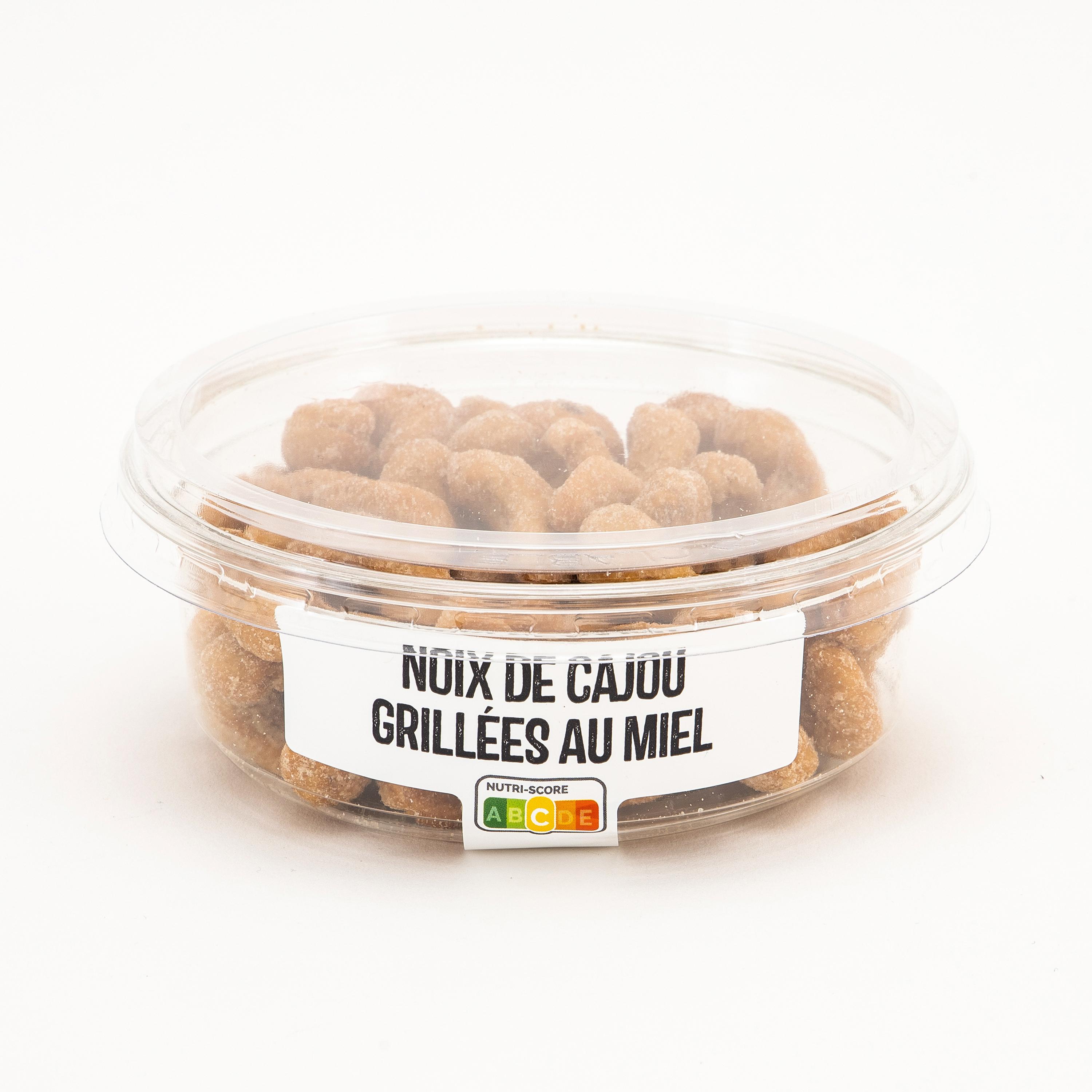 AUCHAN Noix de cajou grillées au miel 125g