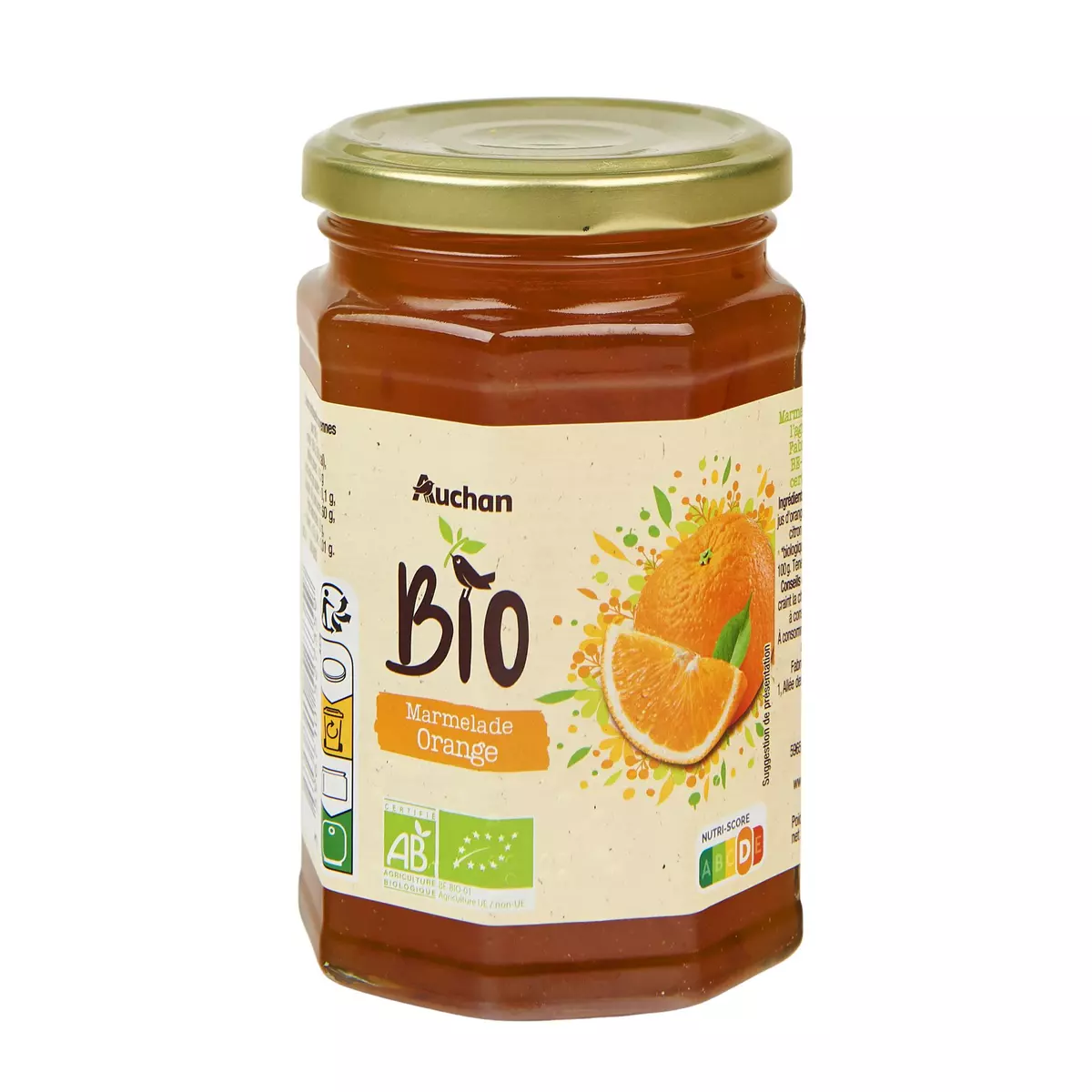 AUCHAN BIO Confiture marmelade orange 360g