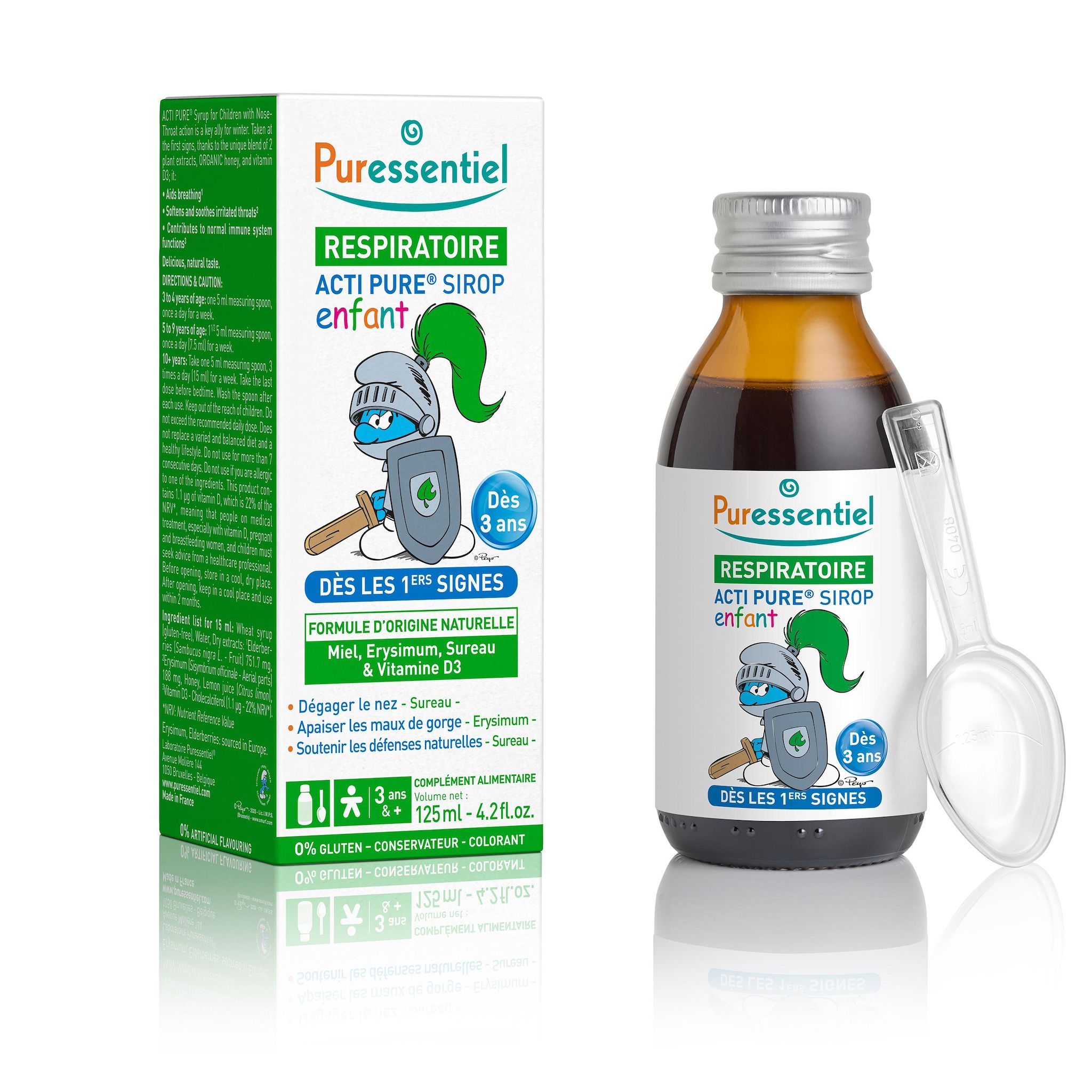 PURESSENTIEL Respiratoire Sirop acti pure enfant dès 3ans 125ml