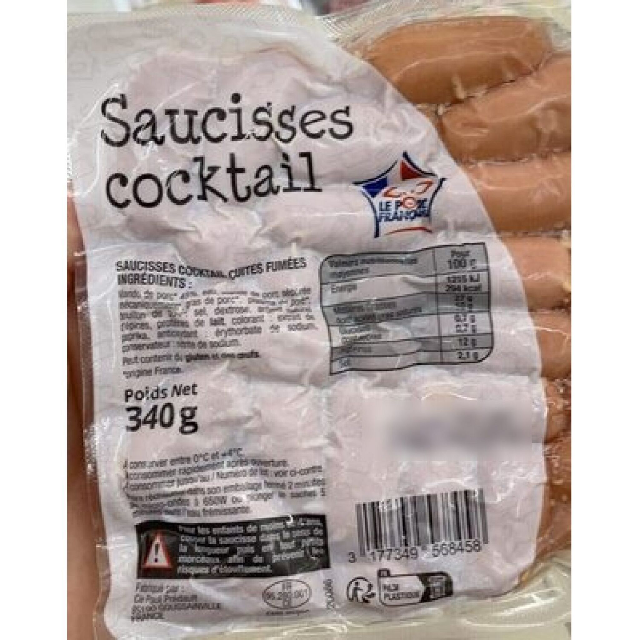 Saucisses cocktail 340g