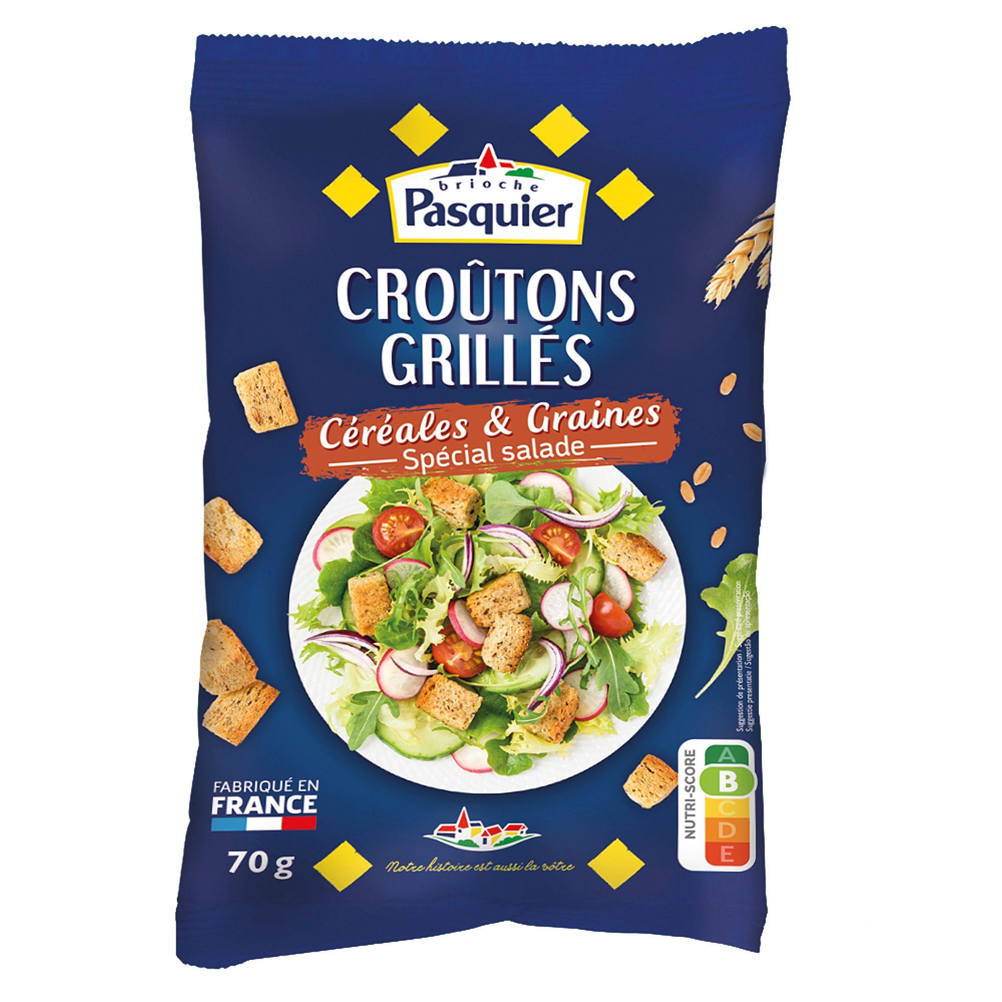PASQUIER Croûtons grillées céréales et graines spéciale salade 70g