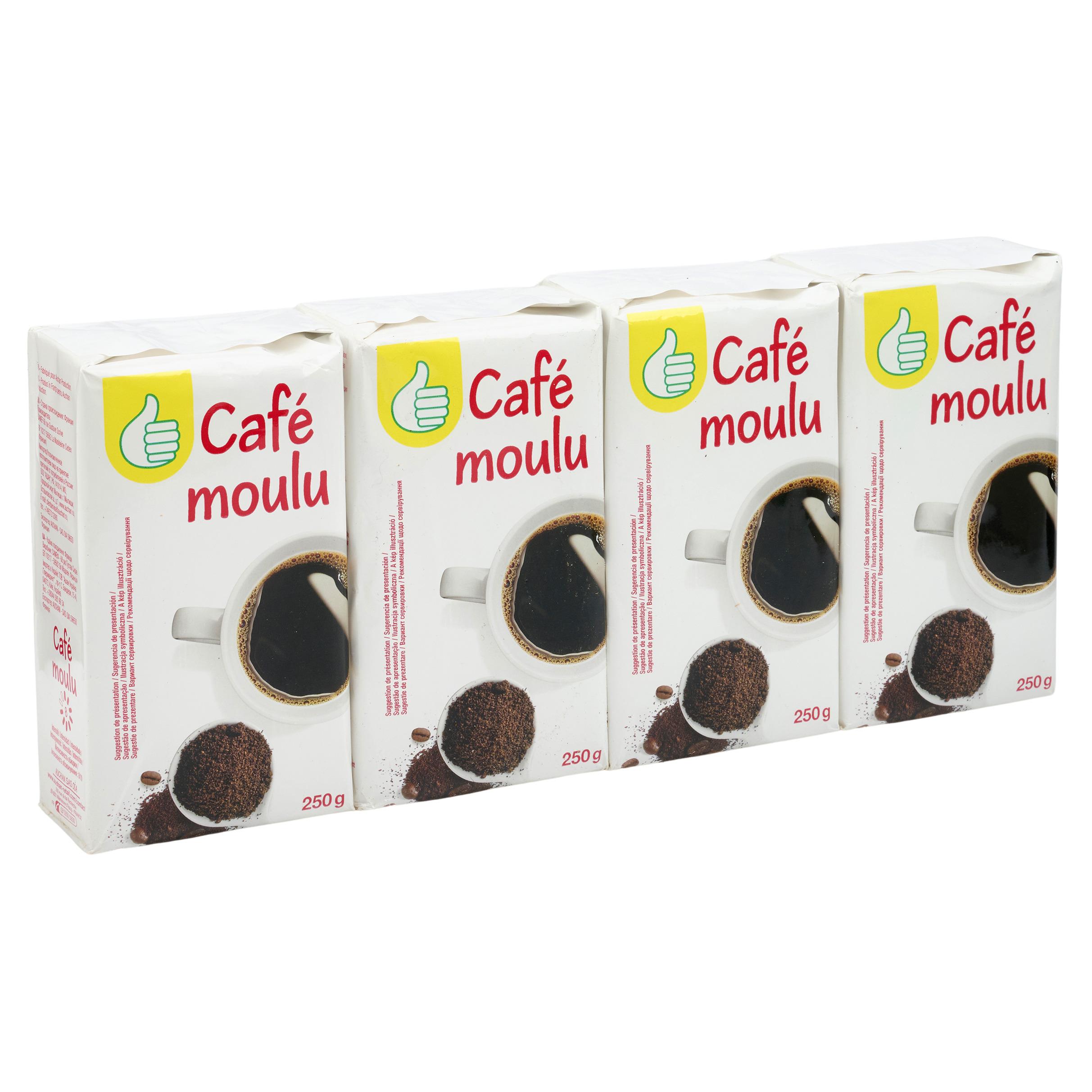 Voir la diapositive 3 : POUCE Café moulu torréfié intensité 8 4x250g