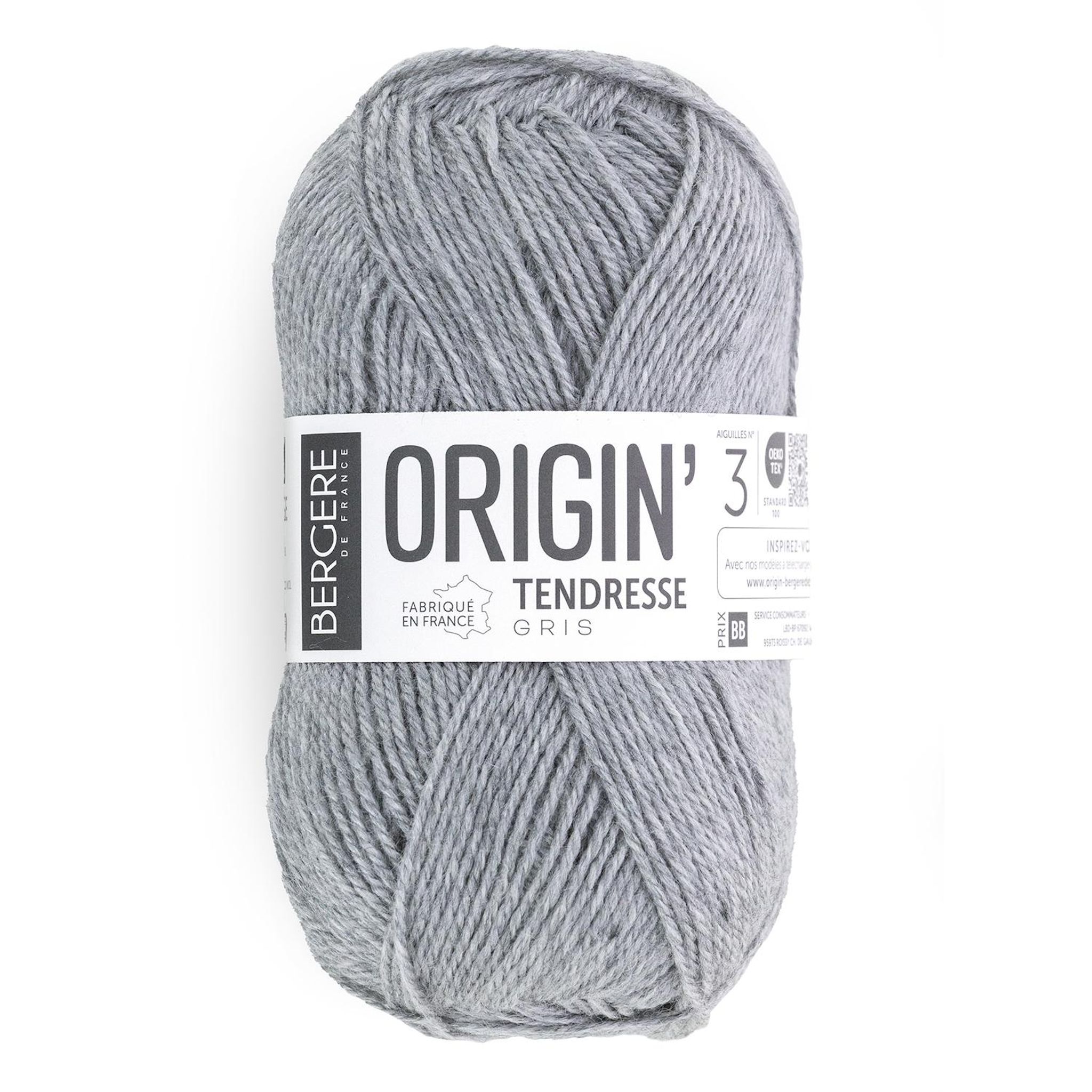 ORIGIN Pelote tendresse gris 50g 1