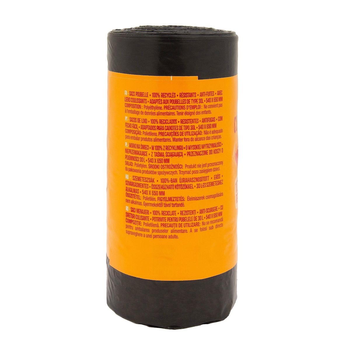 AUCHAN Sacs poubelle à liens coulissants 30L 20 sacs