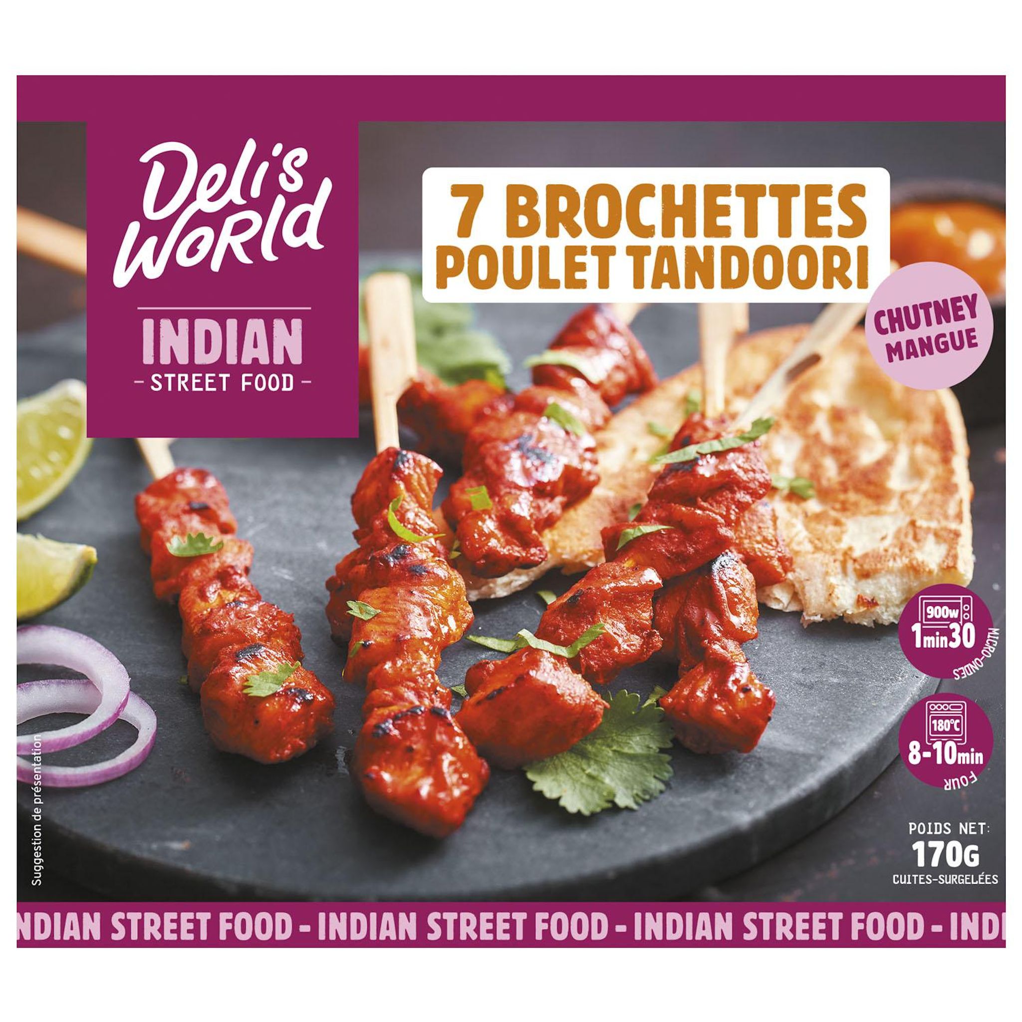 DELIS WORLD Brochette poulet tandoori 170g