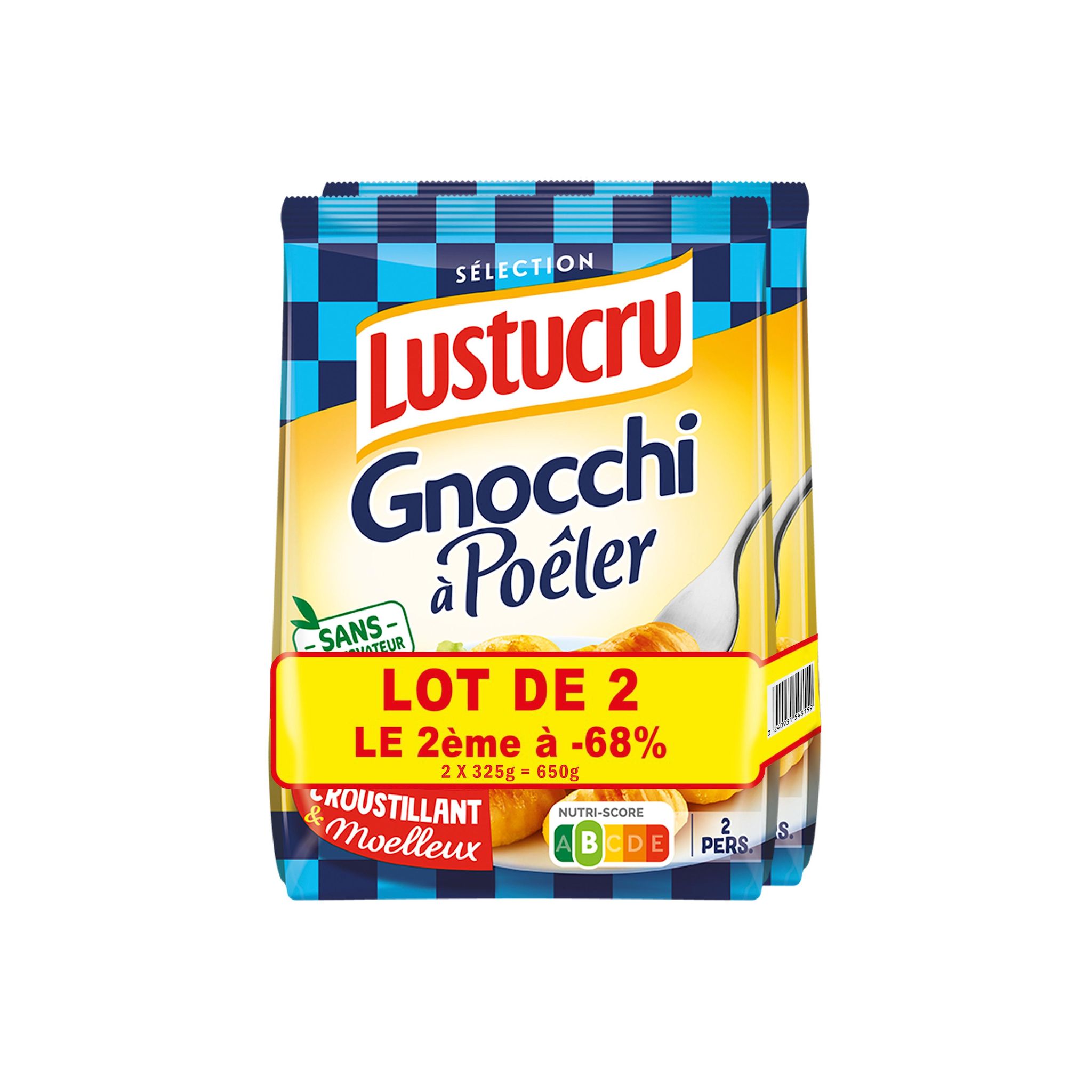 LUSTUCRU Gnocchi à poêler croustillant et moelleux 4 parts 650g