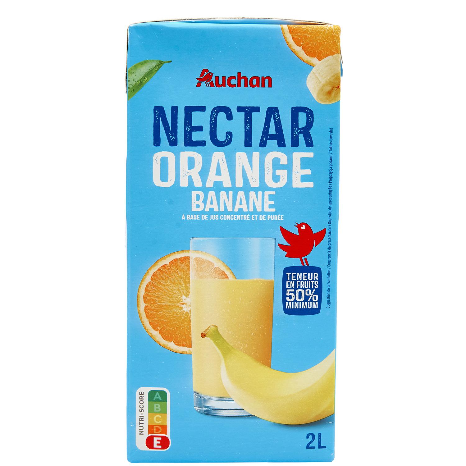 Voir la diapositive 4 : AUCHAN Nectar orange banane 2l