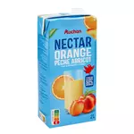 AUCHAN Nectar orange pêche abricot 2l