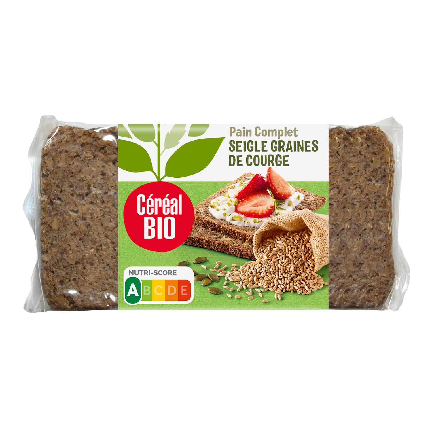 CÉRÉAL BIO Pain complet bio au seigle et graines de courges 500g