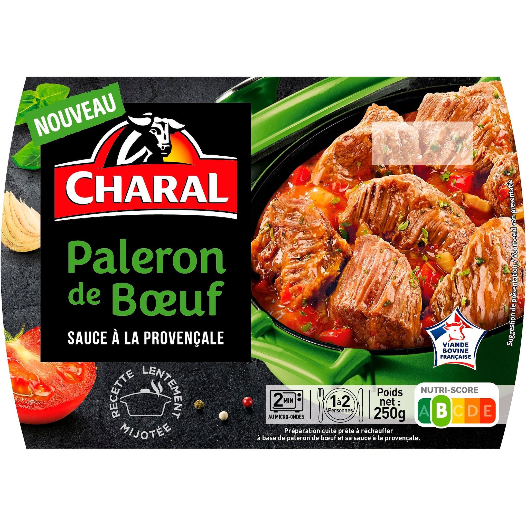 CHARAL Paleron de boeuf sauce à la provençale 1 à 2 parts 250g