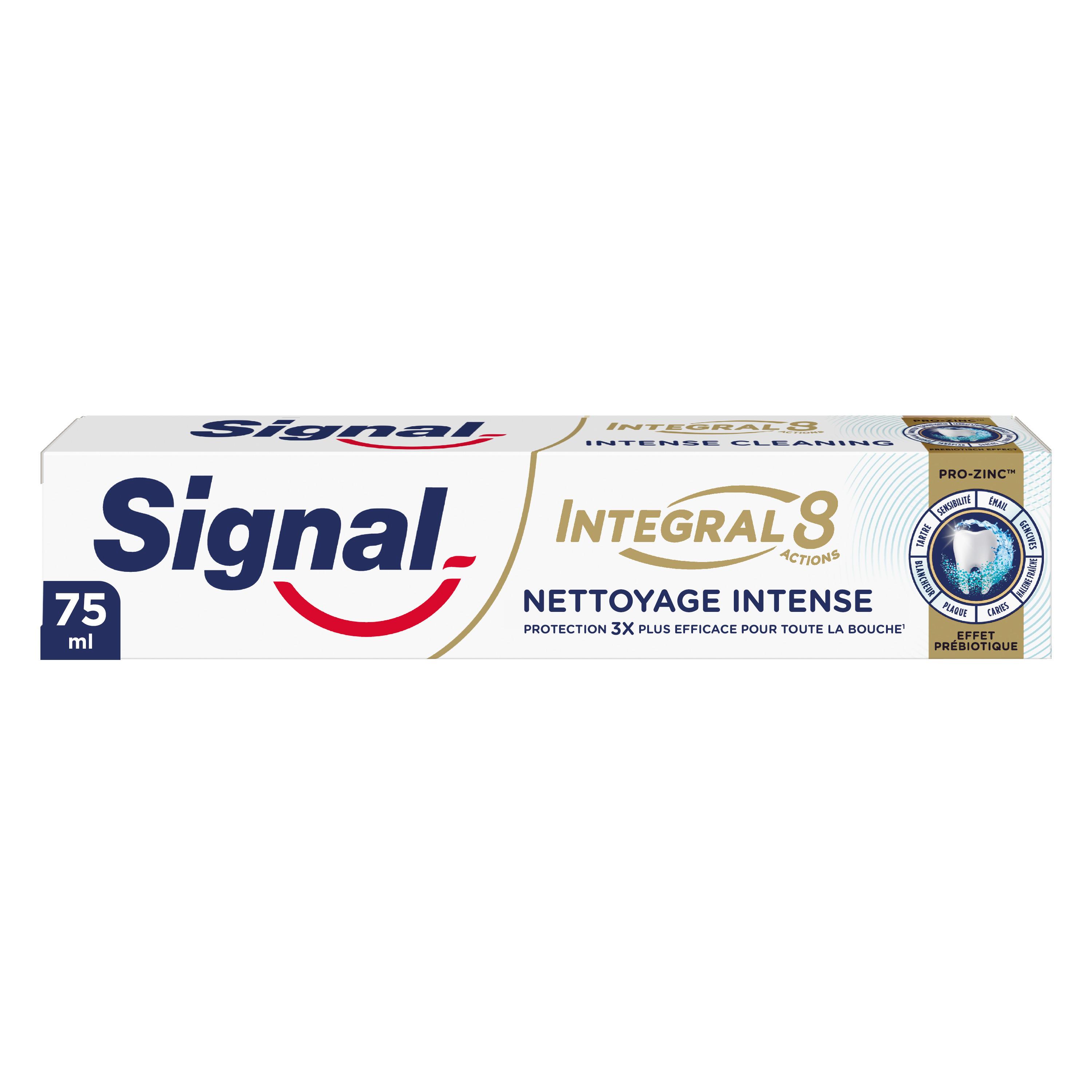 Voir la diapositive 2 : SIGNAL Intégral 8 actions Dentifrices nettoyage intense 75ml