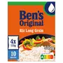 BEN'S ORIGINAL Riz long grain cuisson rapide 10 minutes en sachet 4 sachets 500g