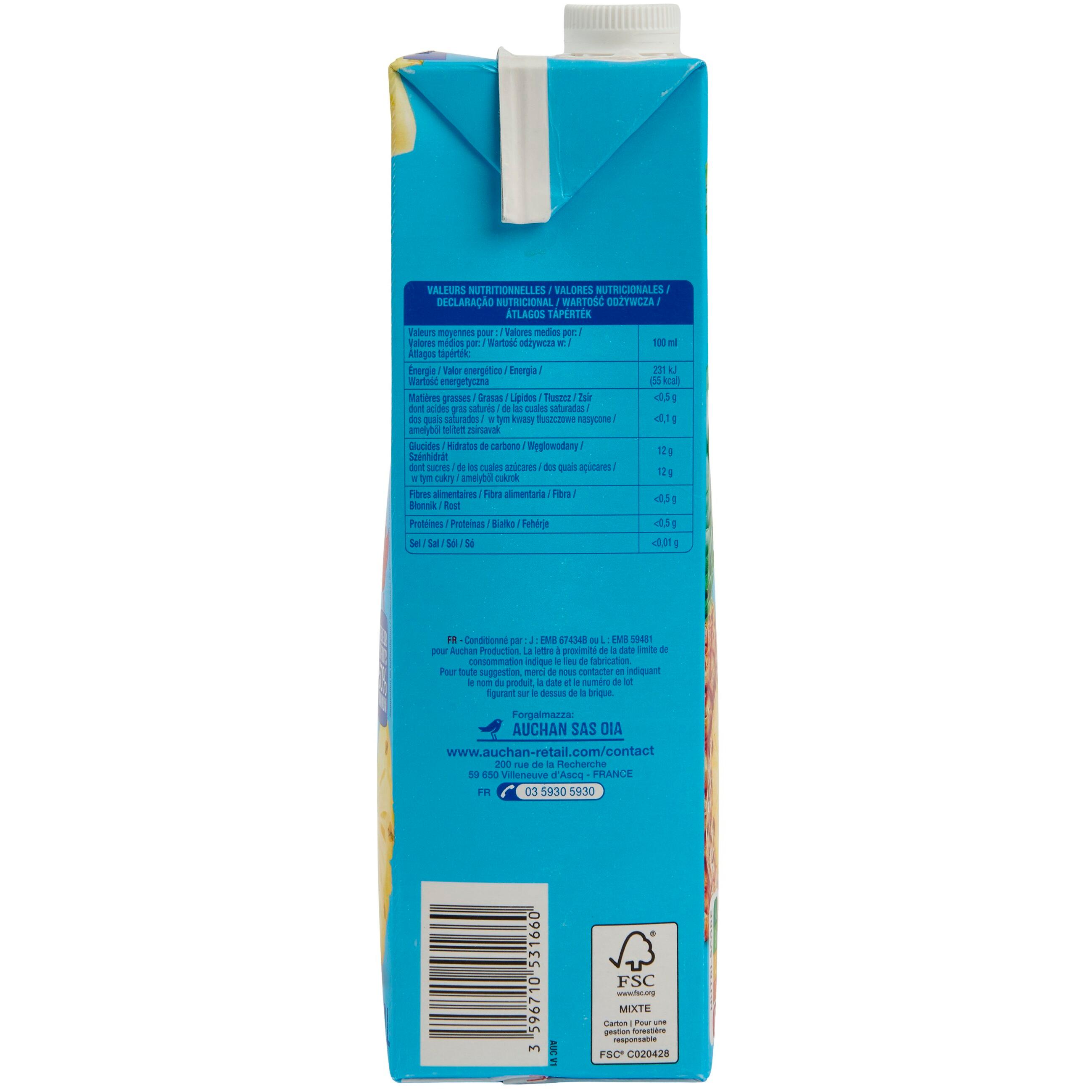 Voir la diapositive 4 : AUCHAN Nectar d'ananas 2l