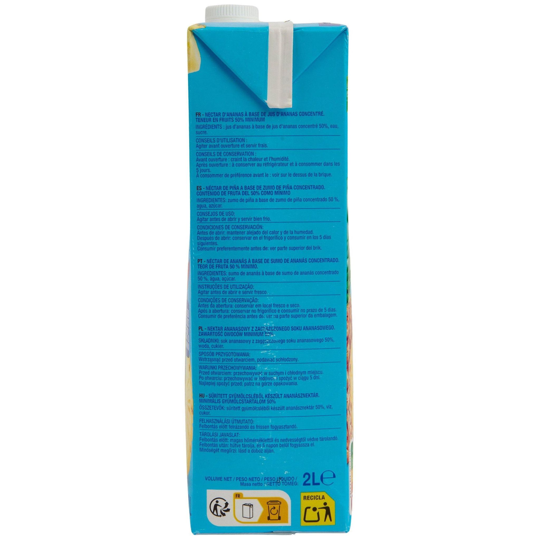 Voir la diapositive 4 : AUCHAN Nectar d'ananas 2l