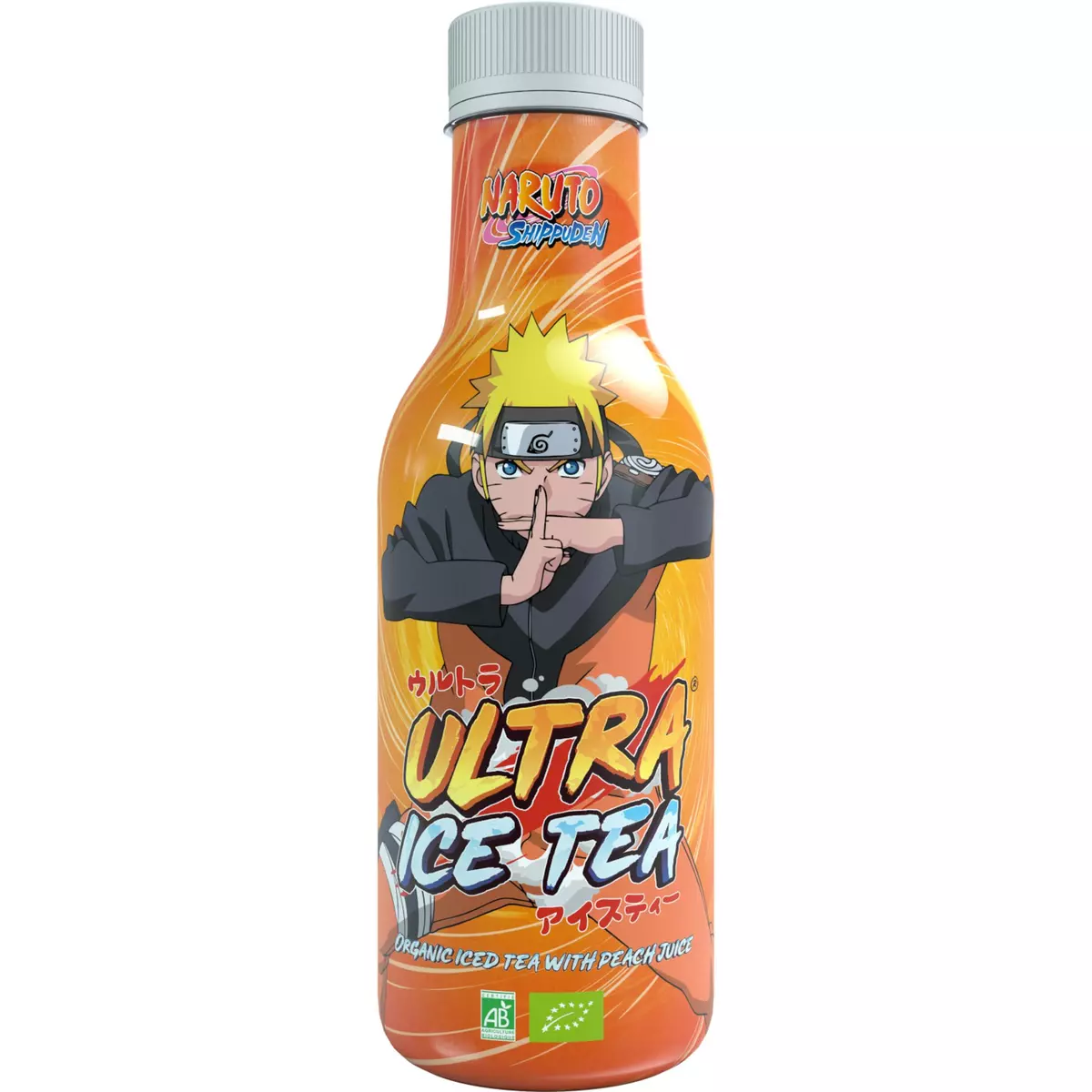 ULTRA ICE TEA Infusion bio de thé blanc et jus de pêche Naruto 50cl
