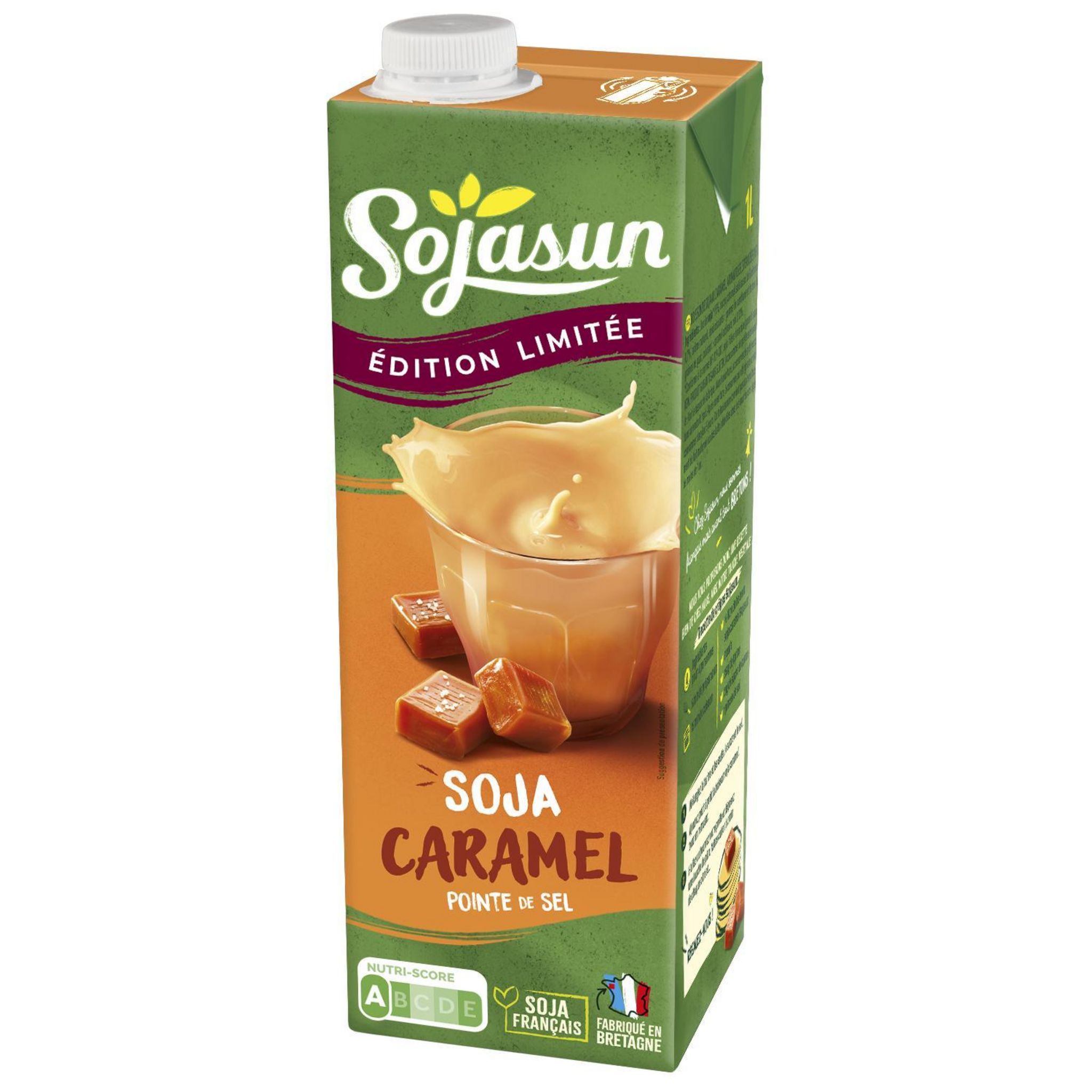 SOJASUN Boisson au soja et au caramel avec une pointe de sel 1l