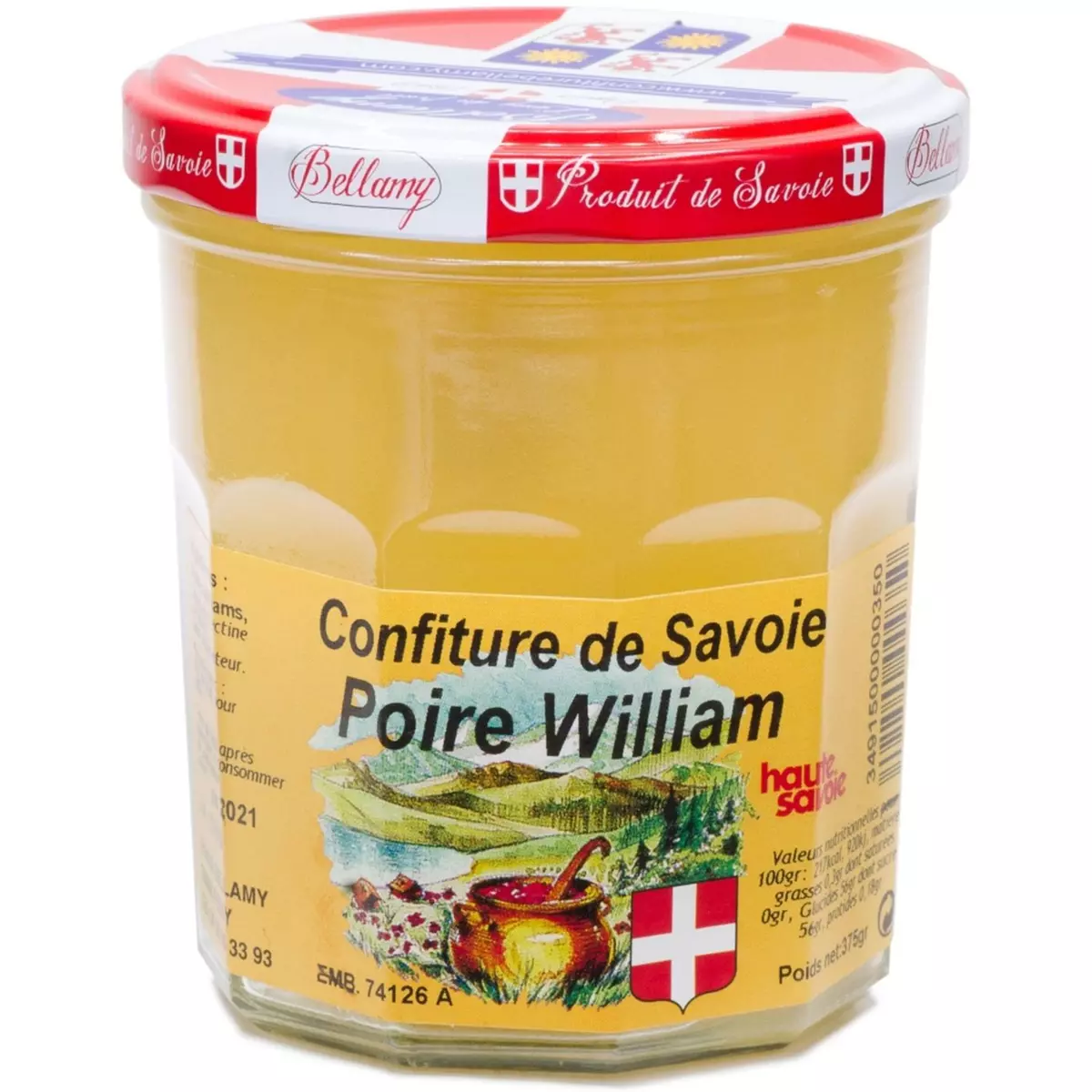 BELLAMY Confiture de Savoie de poire William 375g