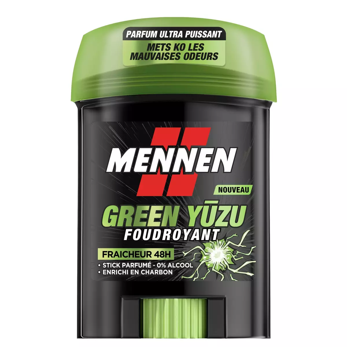 MENNEN Green yuzu déodorant stick fraicheur 48h 60ml