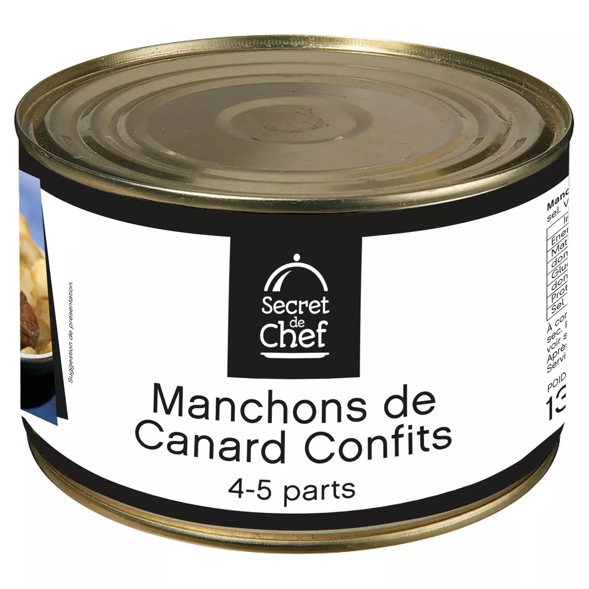 SECRET DE CHEF Manchons de canard confits 4-5 parts 1.35g