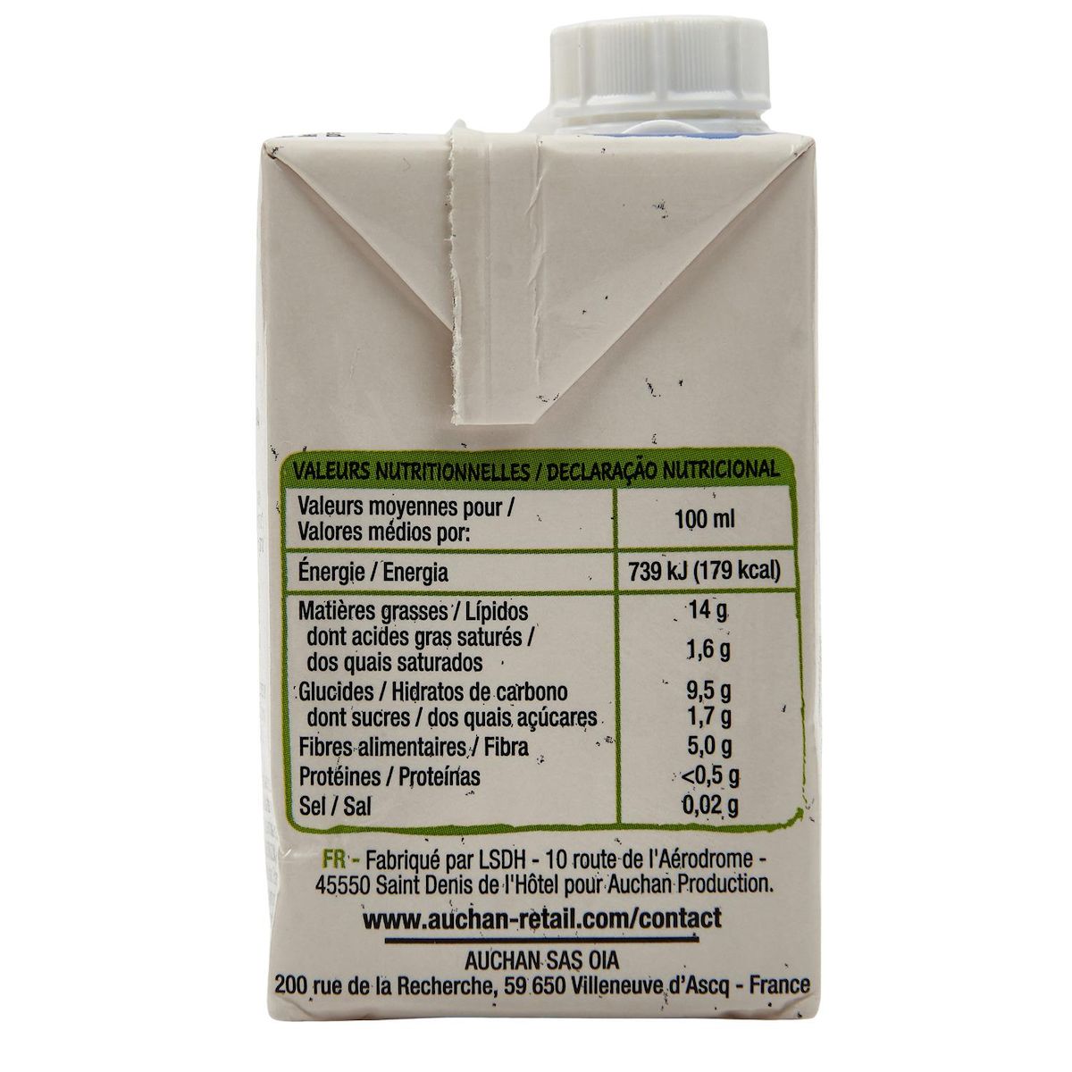 AUCHAN BIO Riz cuisiné 3 briques 3x20cl