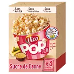 VICO Pop corn sucre de canne 3 sachets 240g
