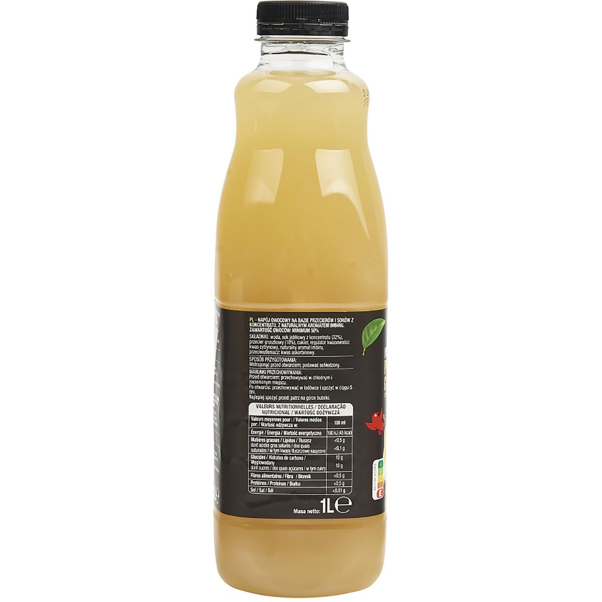 AUCHAN Instant gourmand Pur jus pomme poire gingembre 1l