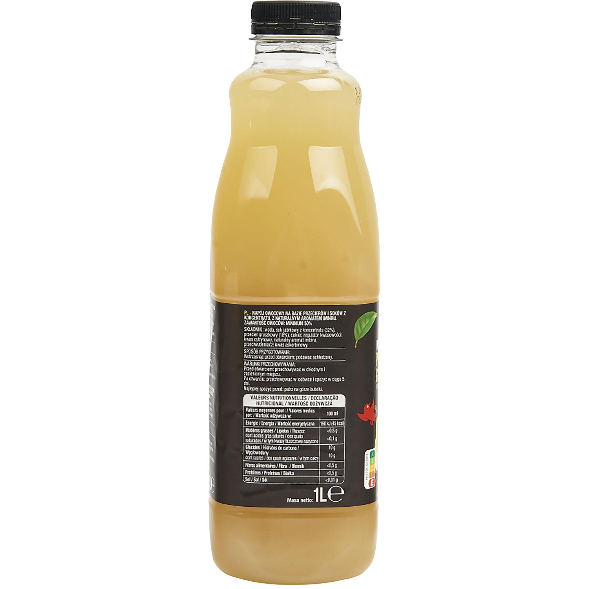 Voir la diapositive 6 : AUCHAN Instant gourmand Pur jus pomme poire gingembre 1l