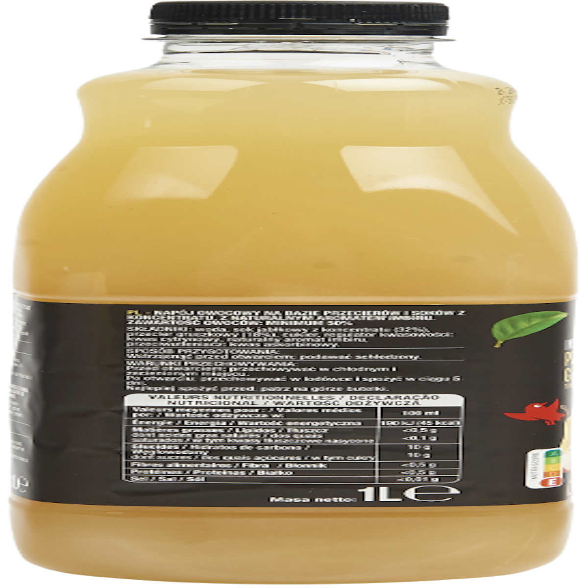 AUCHAN Instant gourmand Pur jus pomme poire gingembre 1l