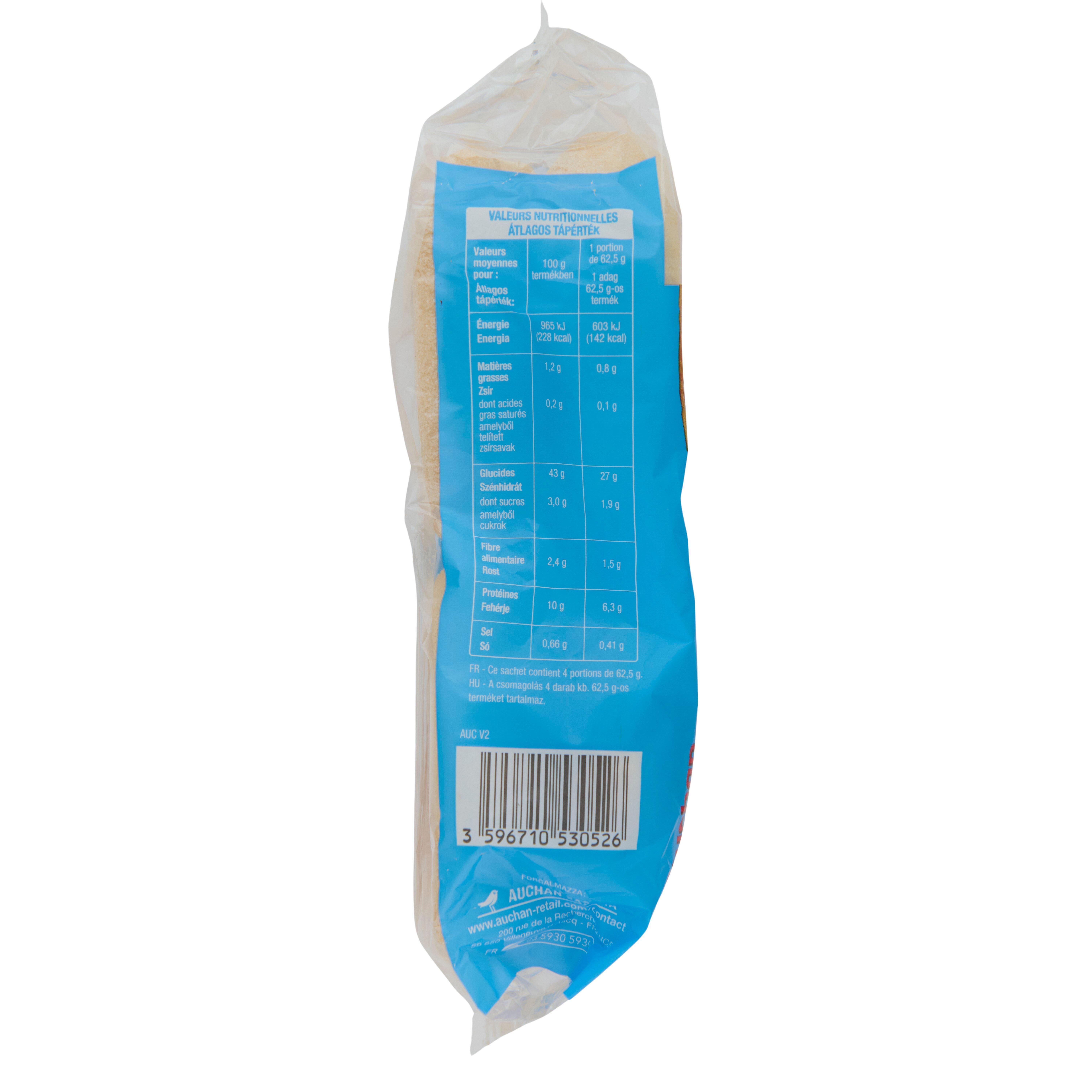 Voir la diapositive 3 : AUCHAN Muffins nature 4 pièces 250g