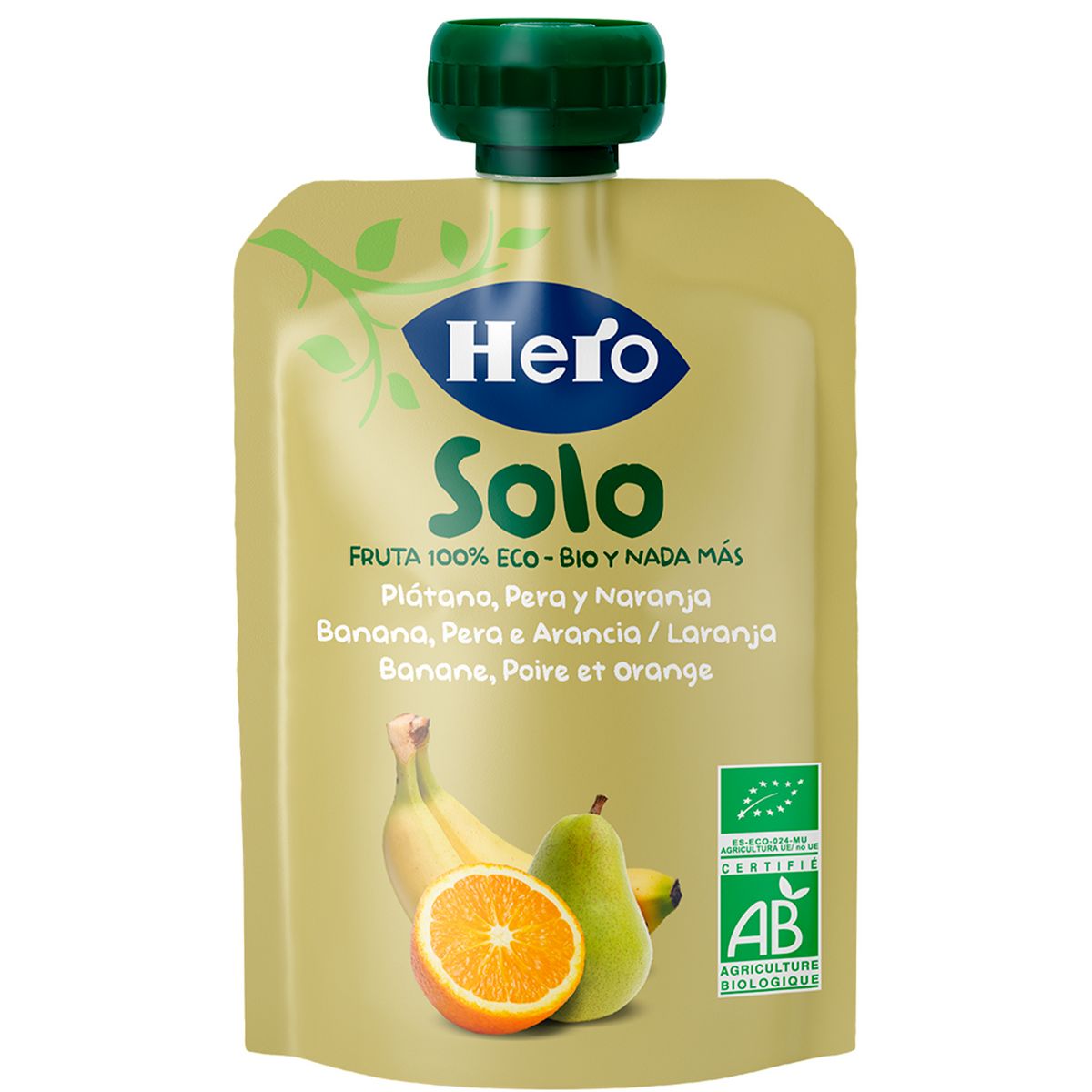 HERO Solo Gourde banane poire orange bio 100g